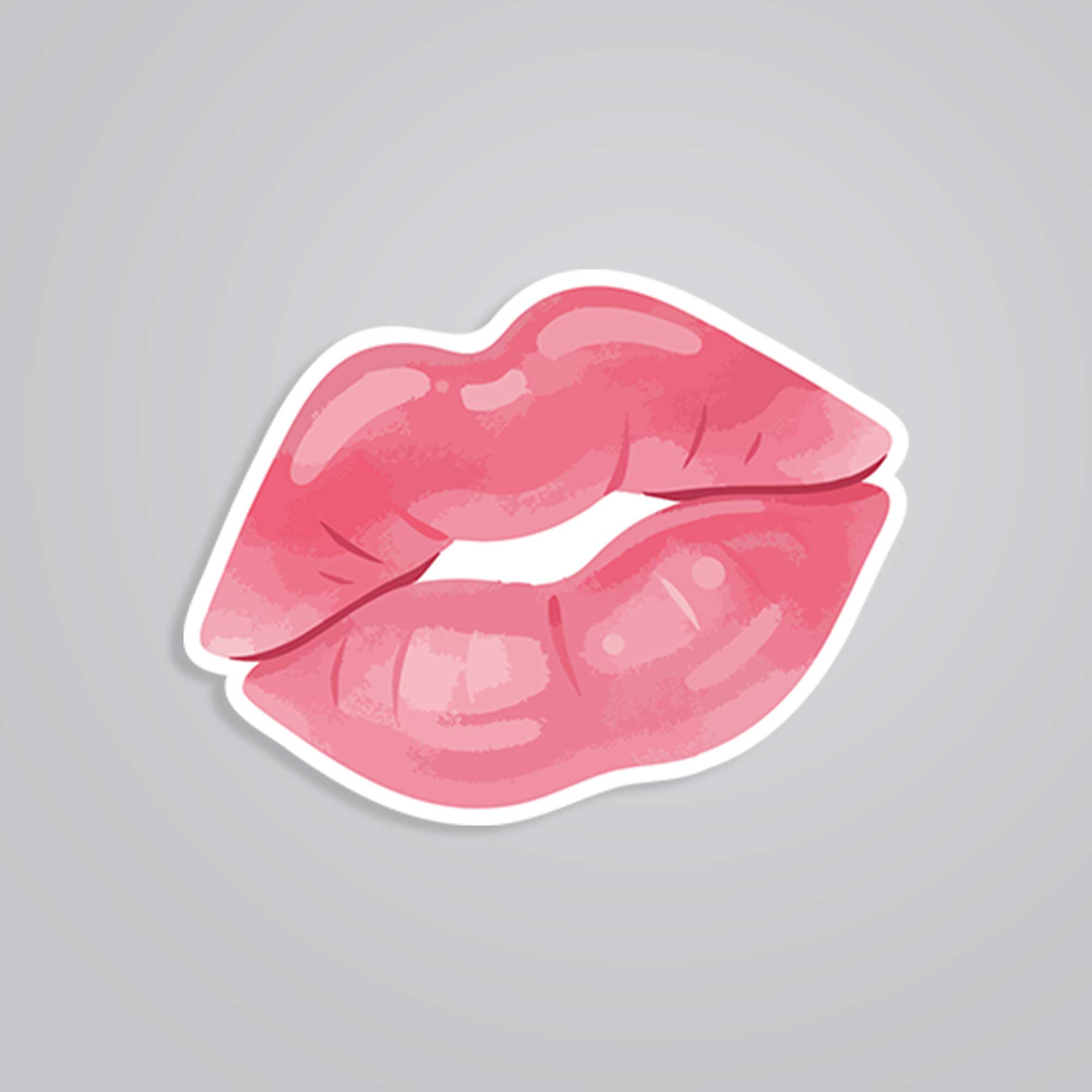 Pink Lip Casual Stickers