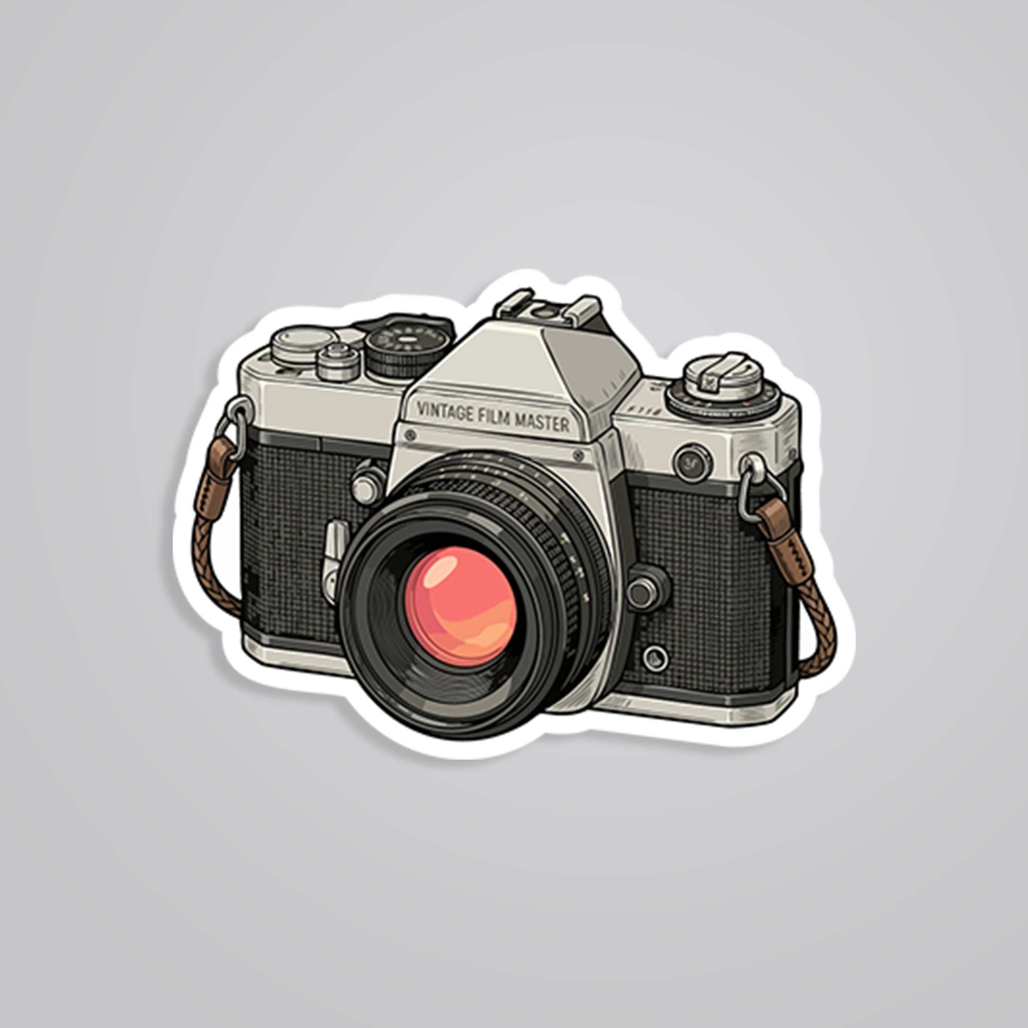Vintage Camera Illustration Casual Stickers