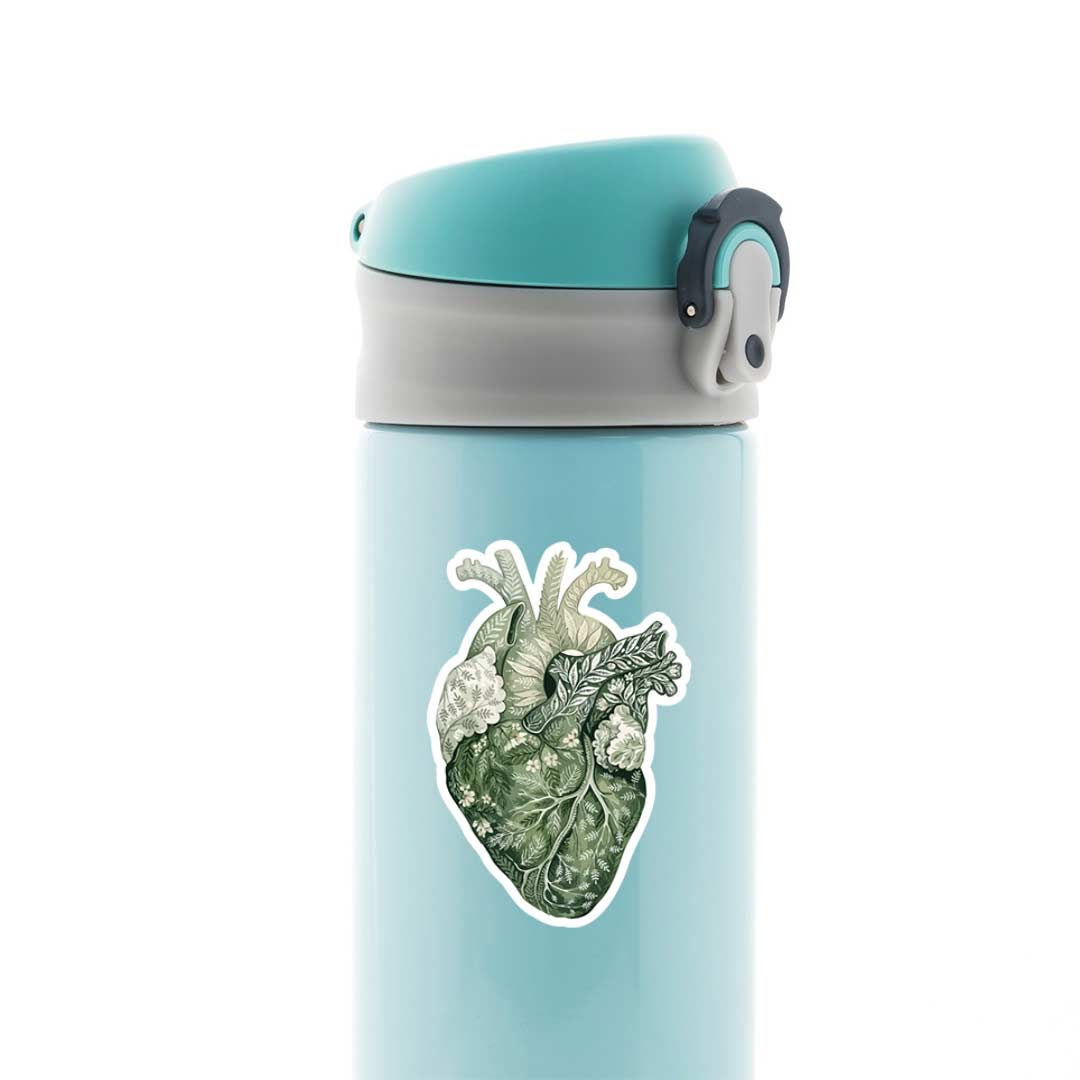 Floral Anatomy Heart Casual Stickers