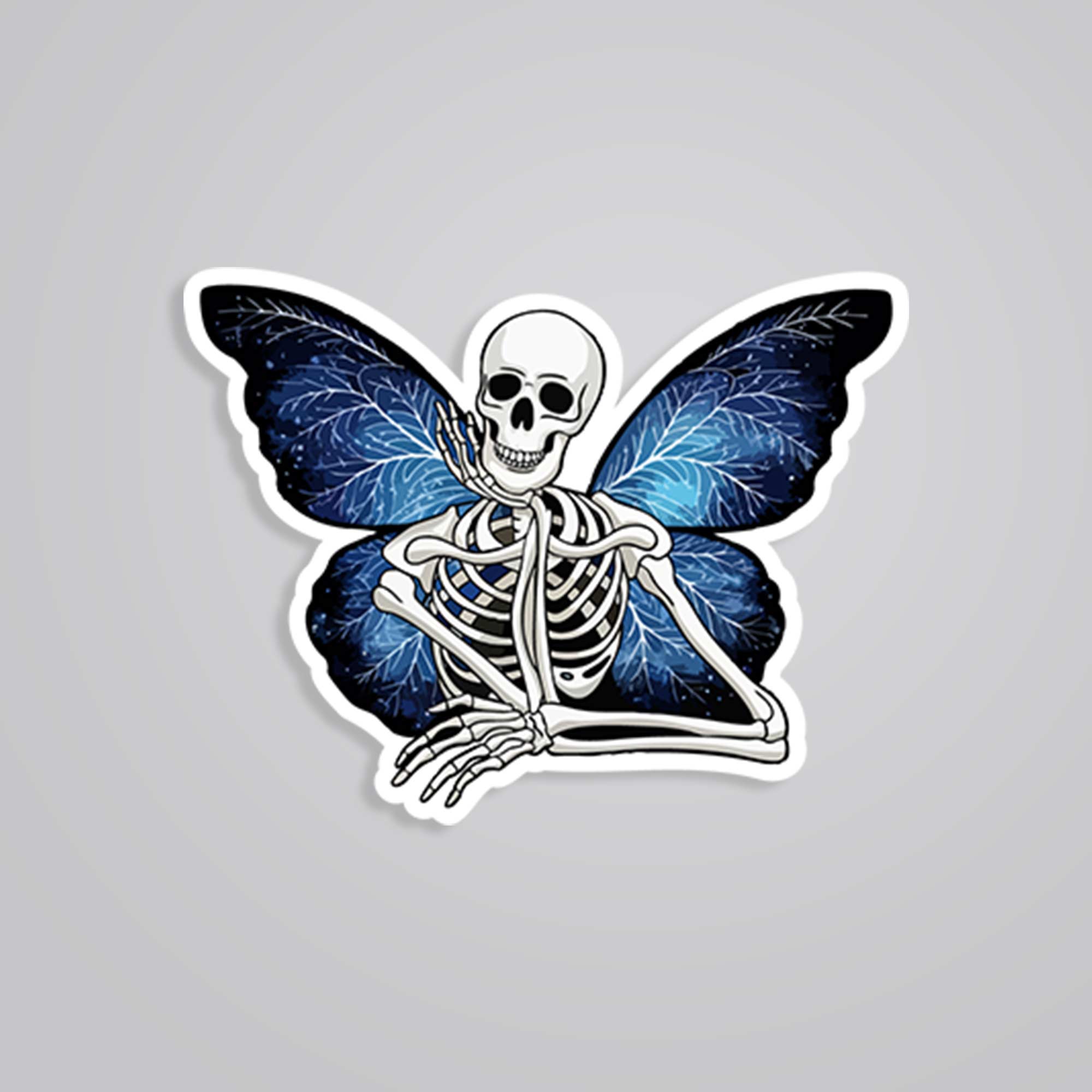 Skeleton Butterfly Casual Stickers