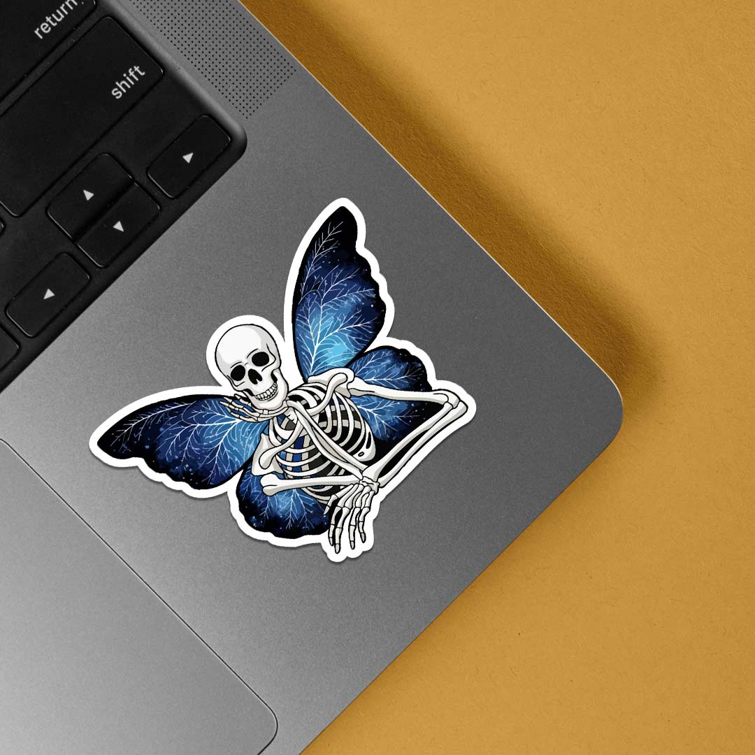 Skeleton Butterfly Casual Stickers