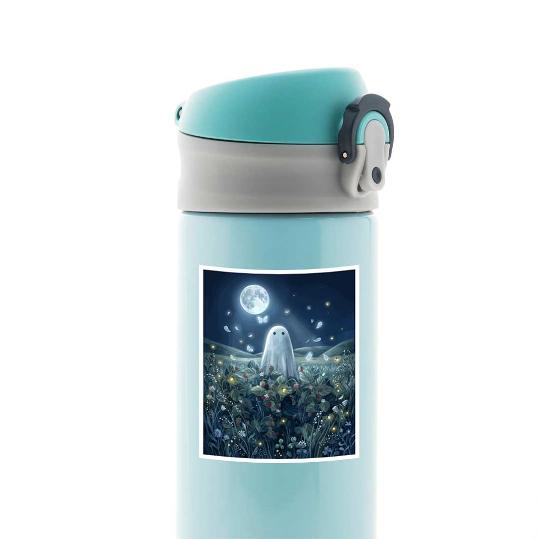 Moonlit Ghost in Berry Garden Casual Stickers