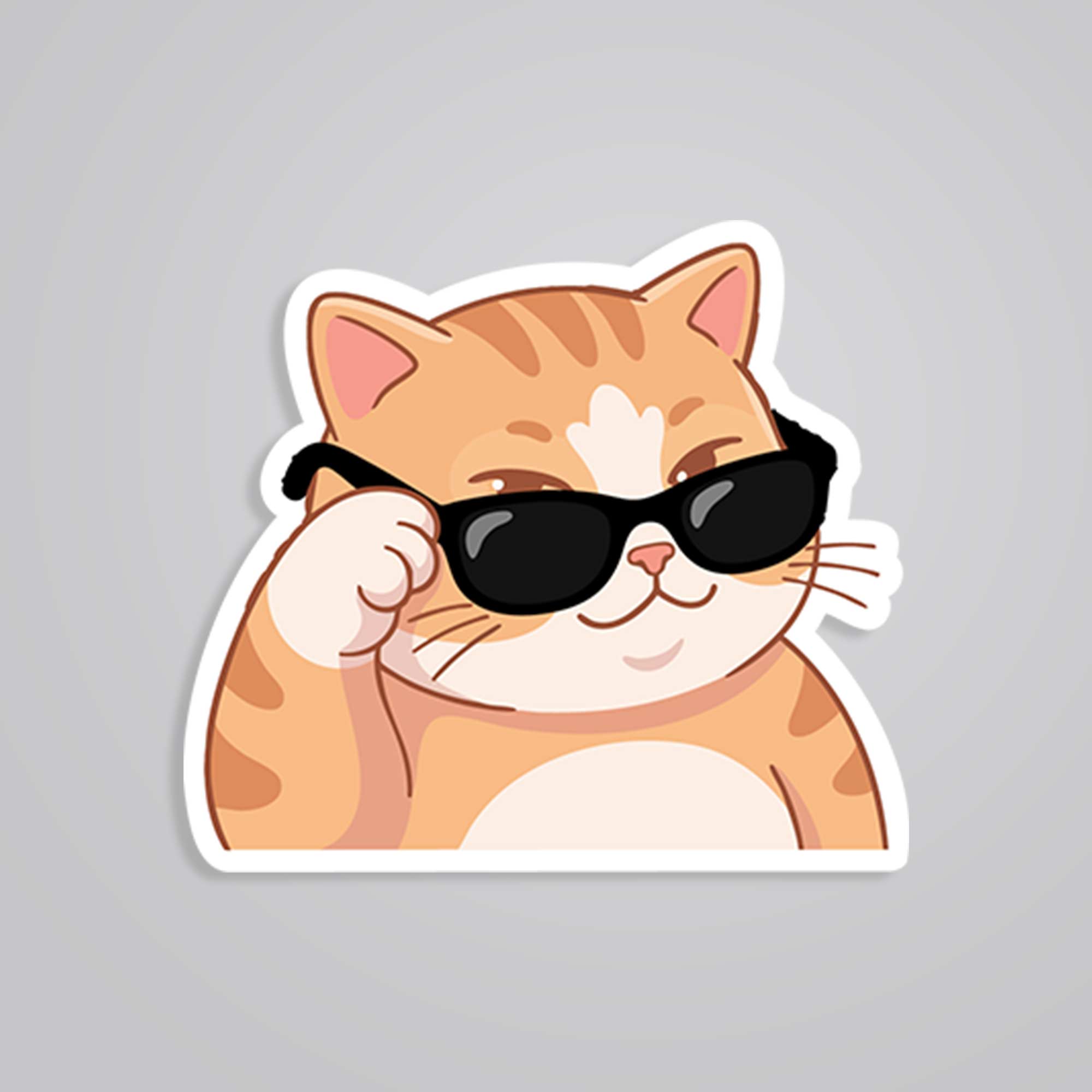 Cool Cat Casual Stickers