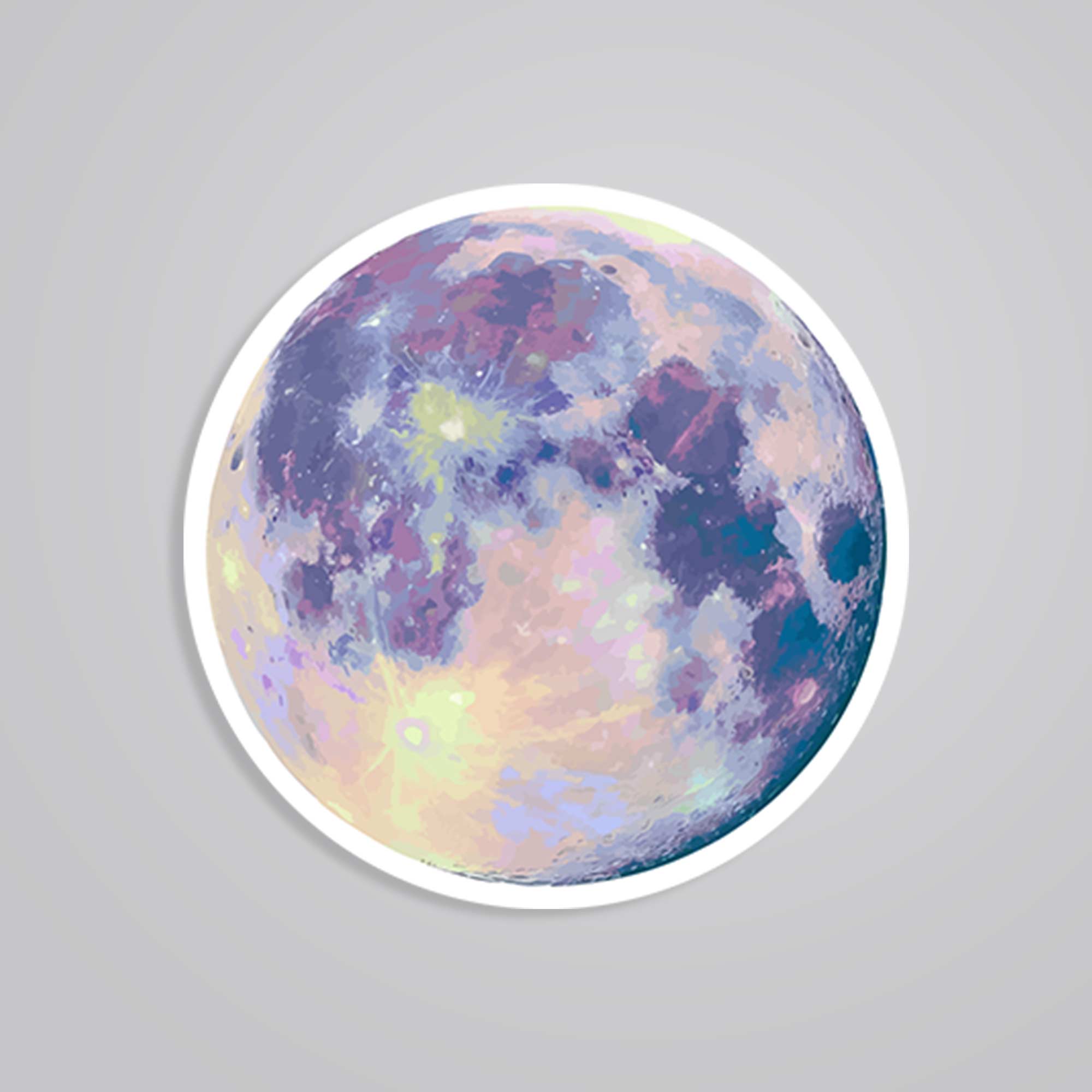Galactic Moon Casual Stickers