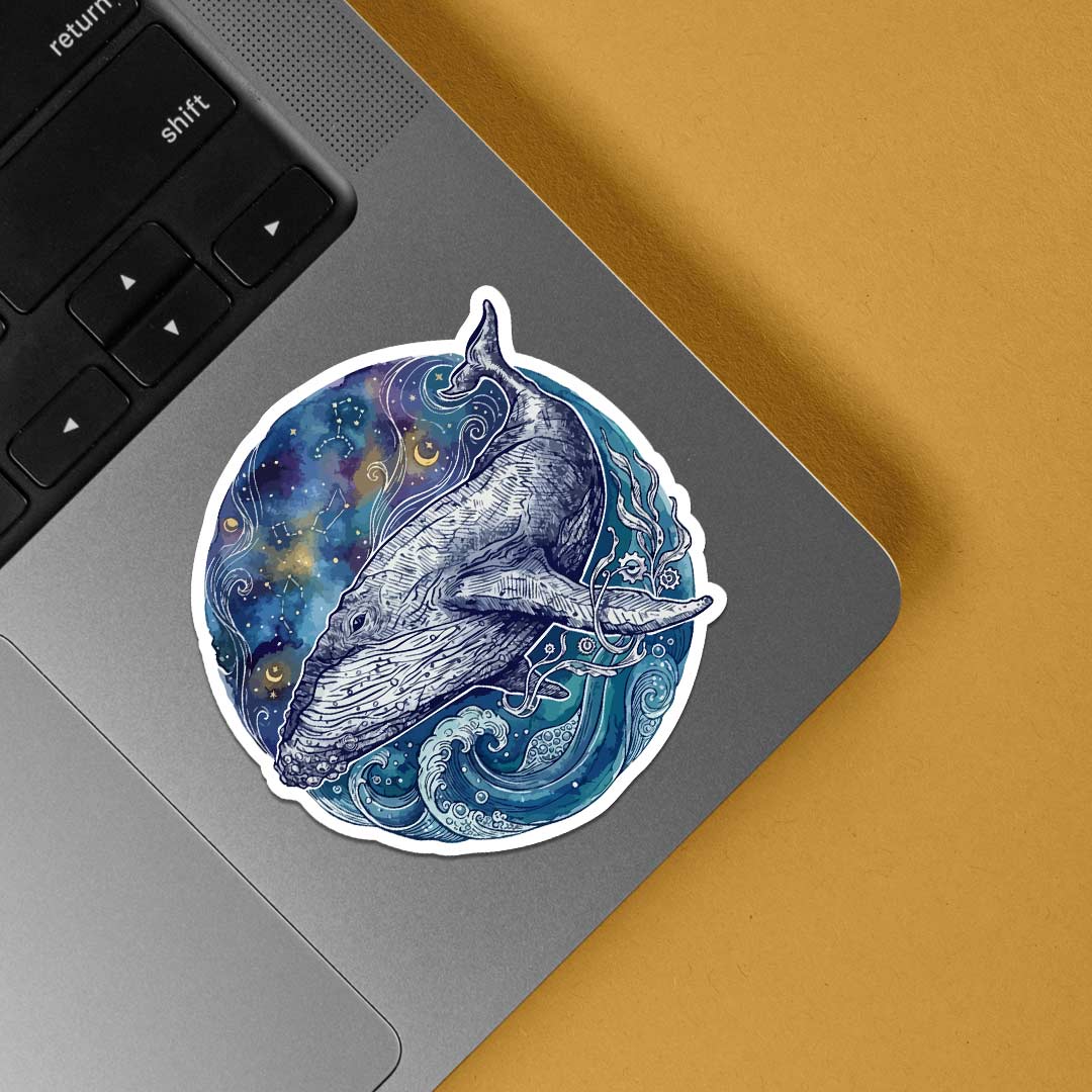 Cosmic Whale Dreams Casual Stickers