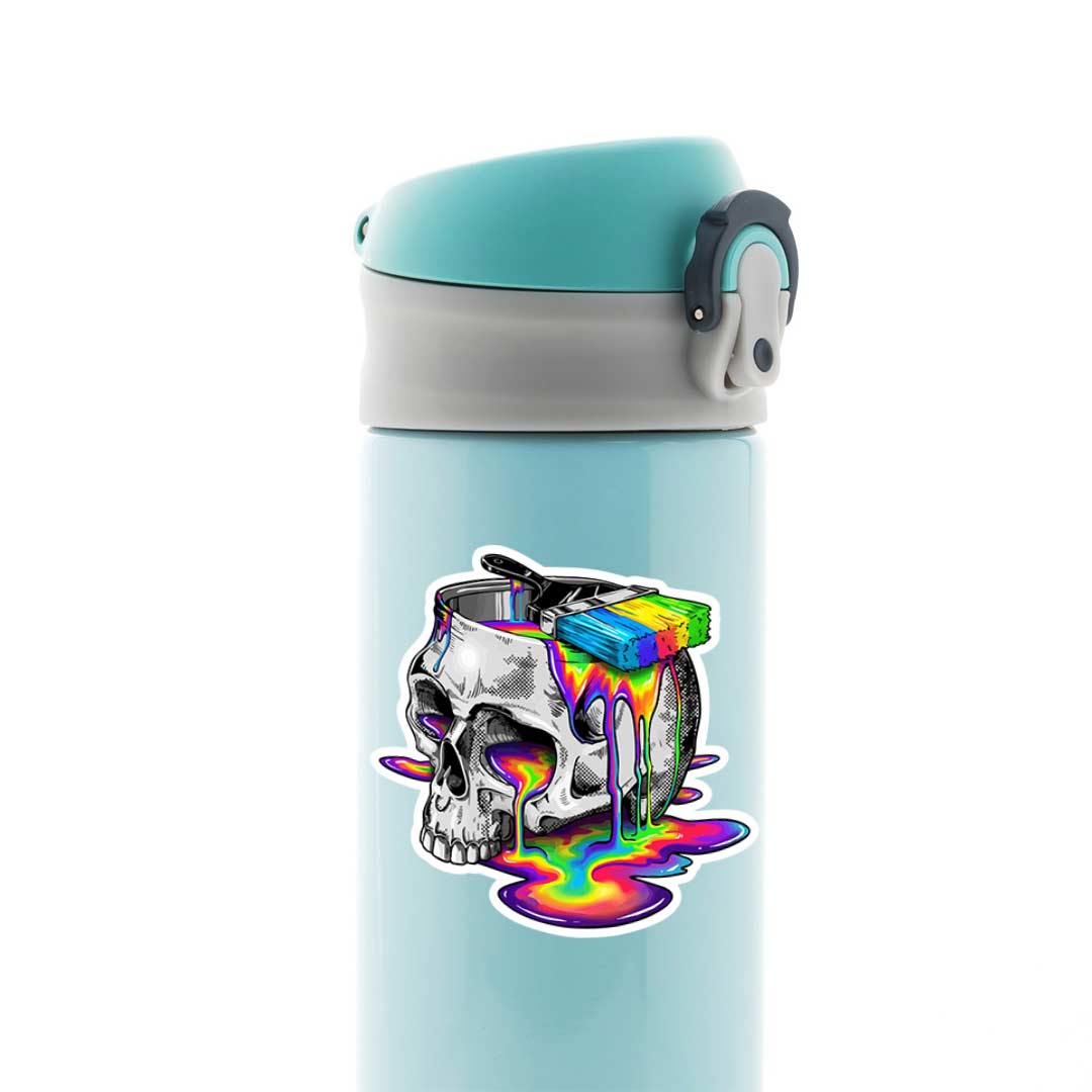 Melting Spectrum in Skull Casual Stickers