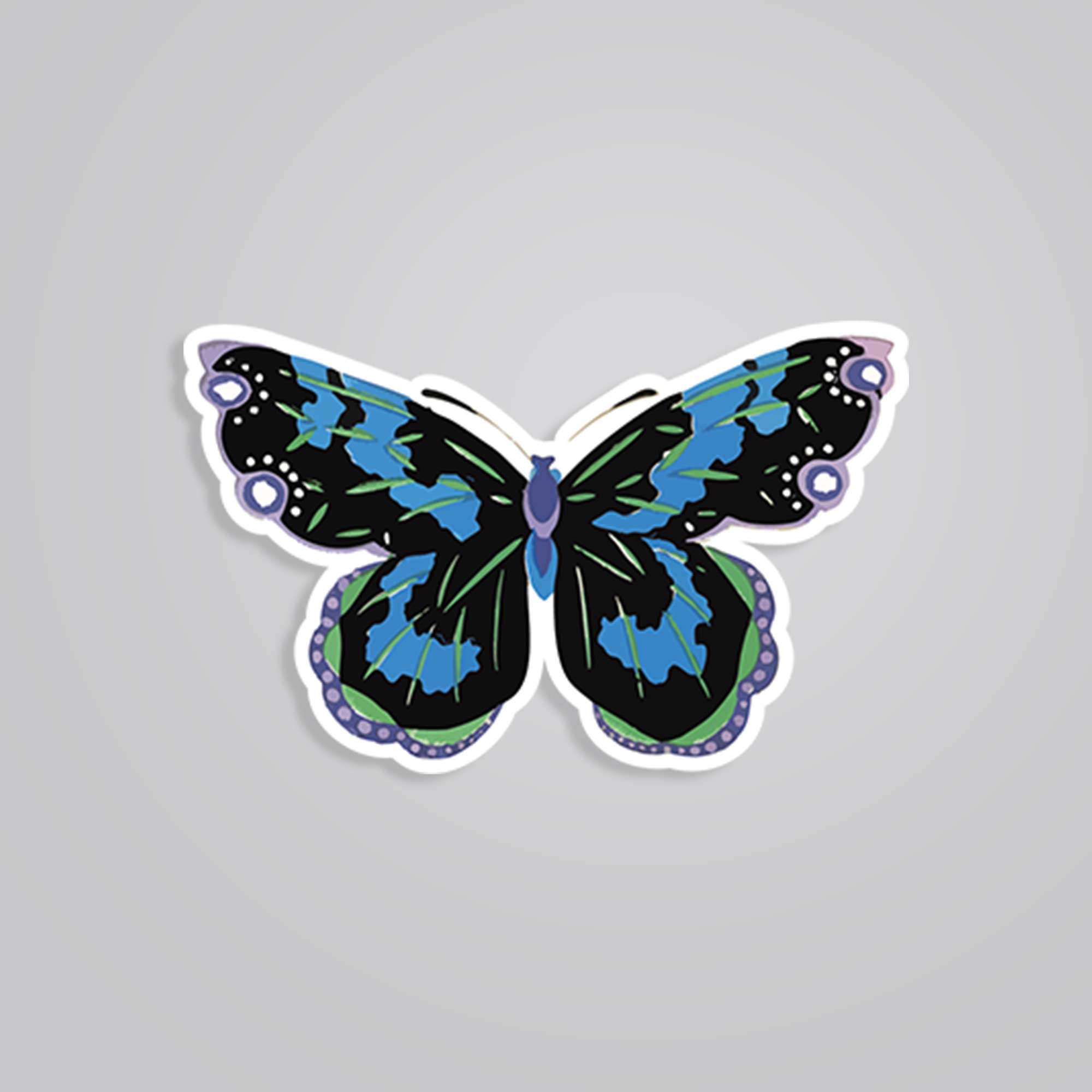 Blue Morph Butterfly Casual Stickers