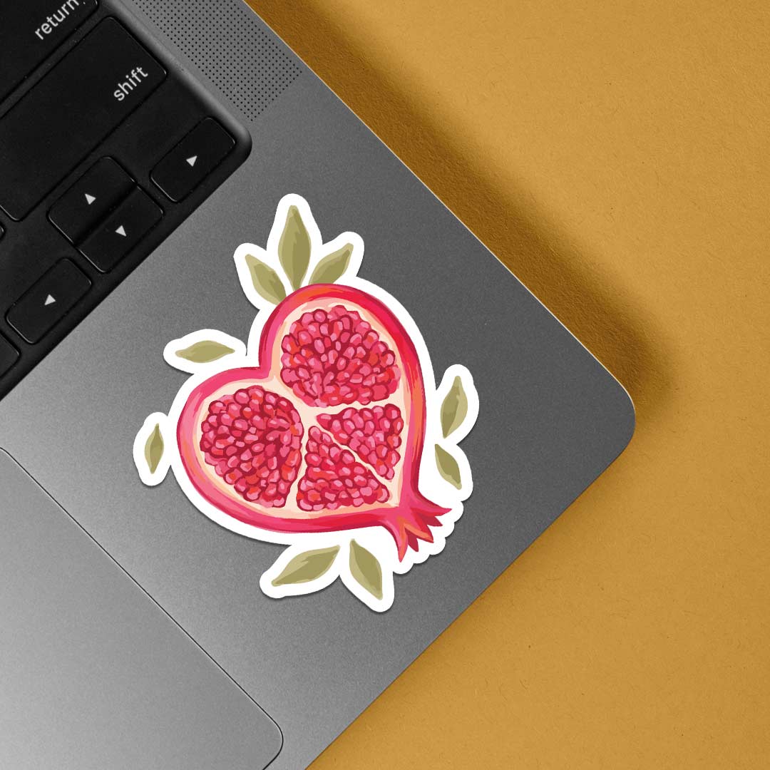 Pomegranate Heart Casual Stickers