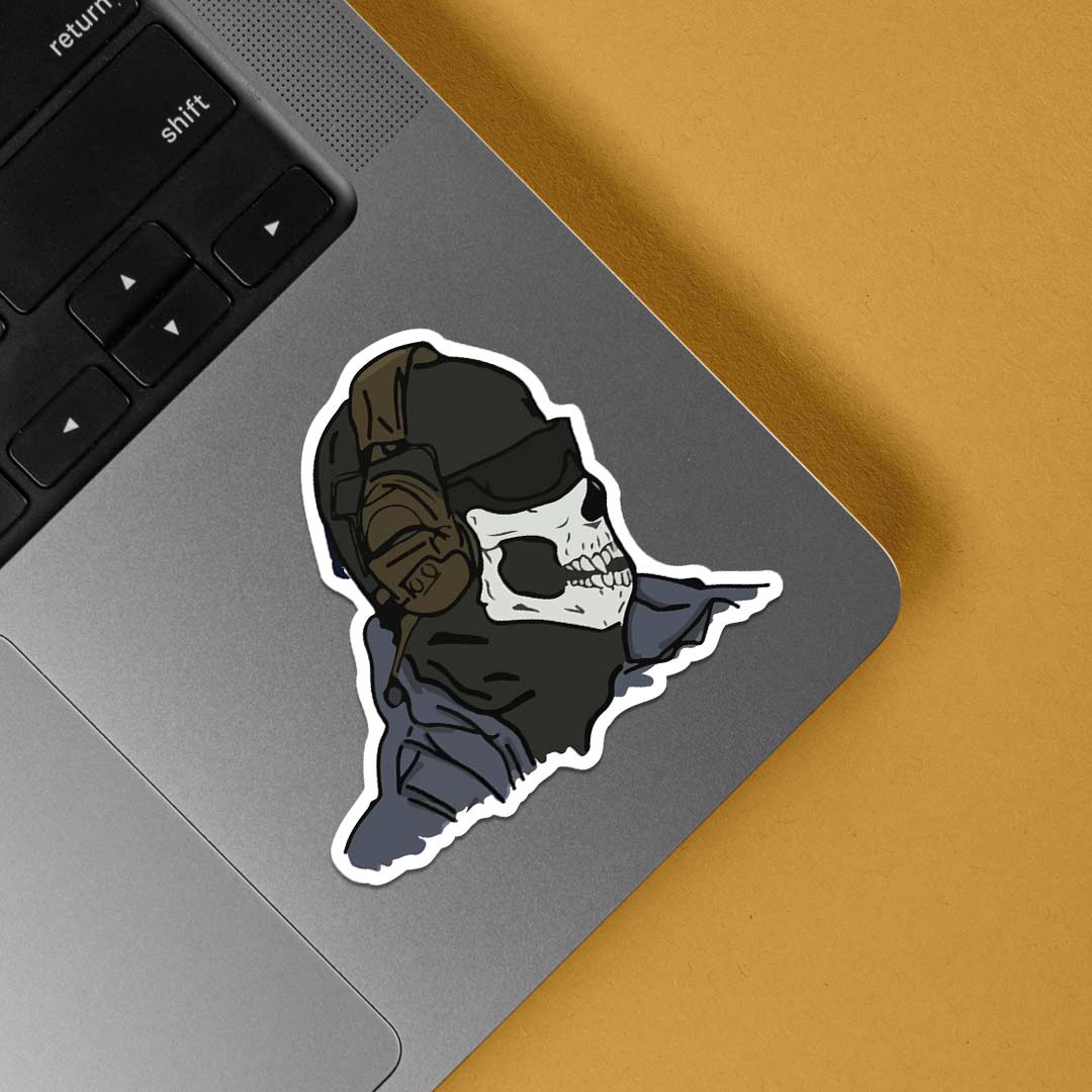 Ghost from Call of Duty Gaming Stickers