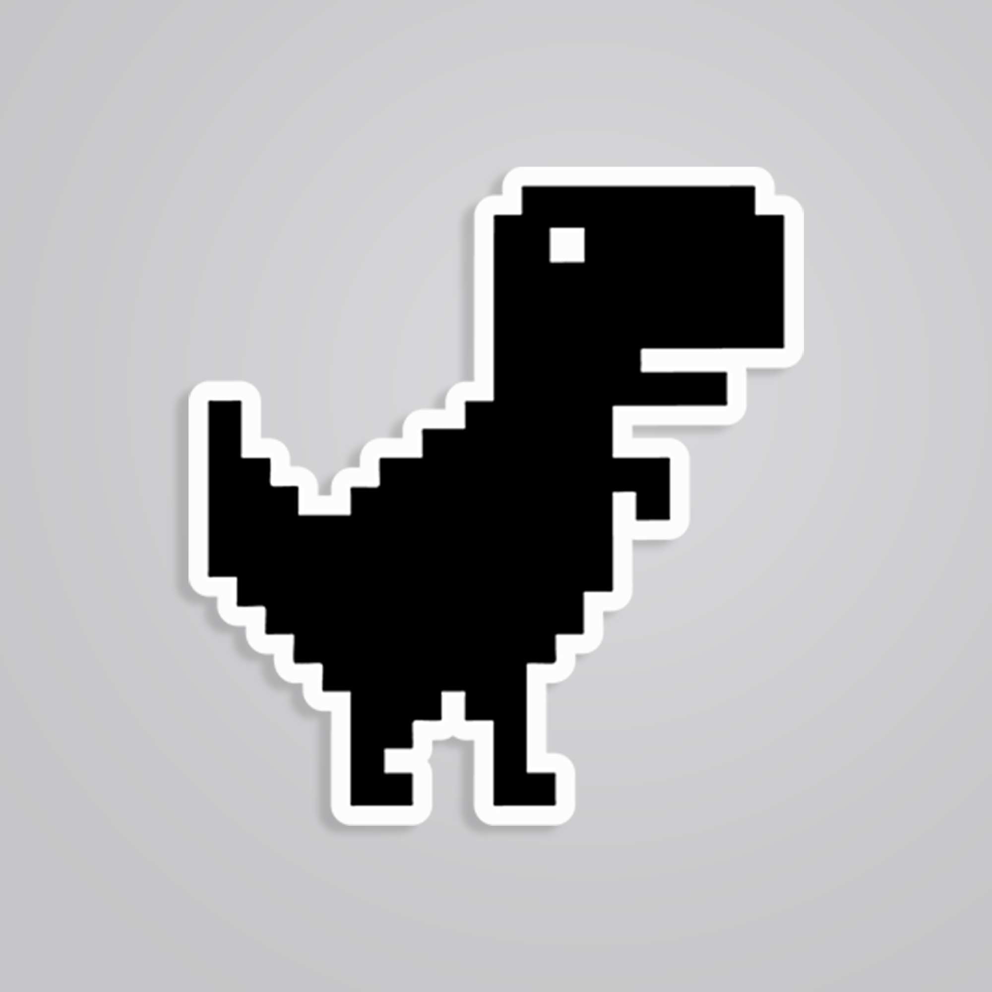 Fomo Store Stickers Gaming Chrome Dino Pixel