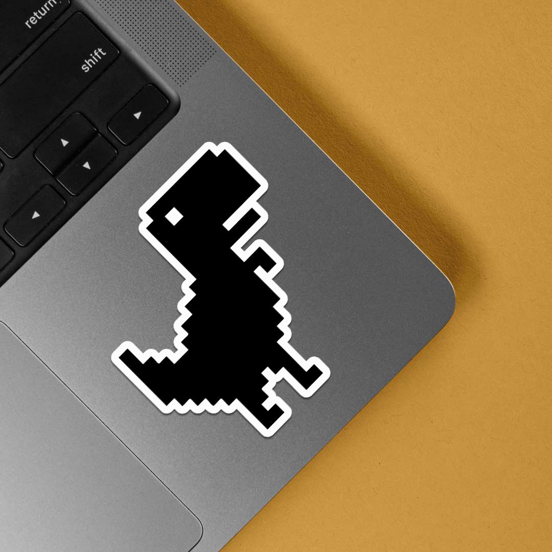 Chrome Dino Pixel Gaming Stickers