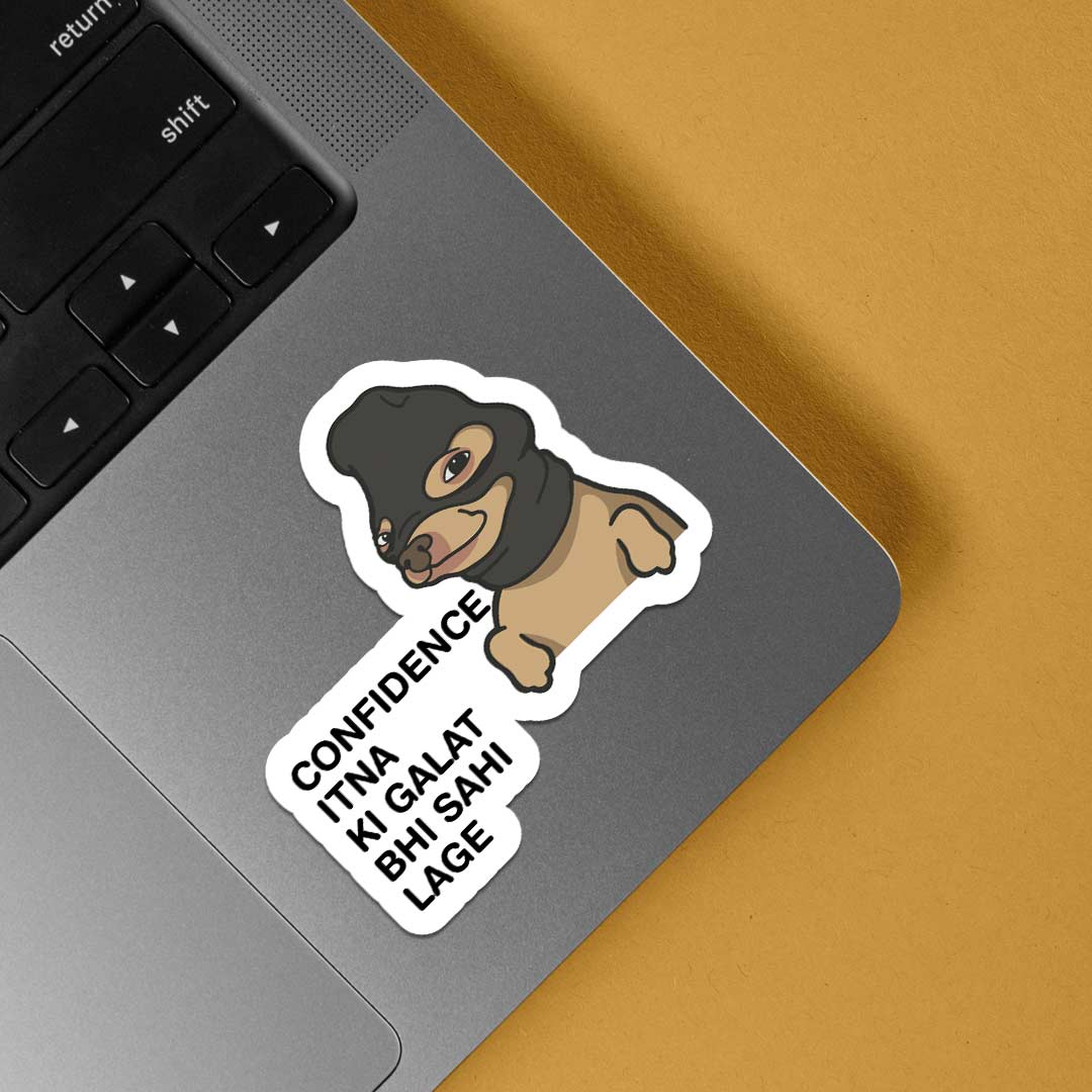 Confidence Itna Ki Galat Bhi Sahi Lage Meme Stickers Stickers