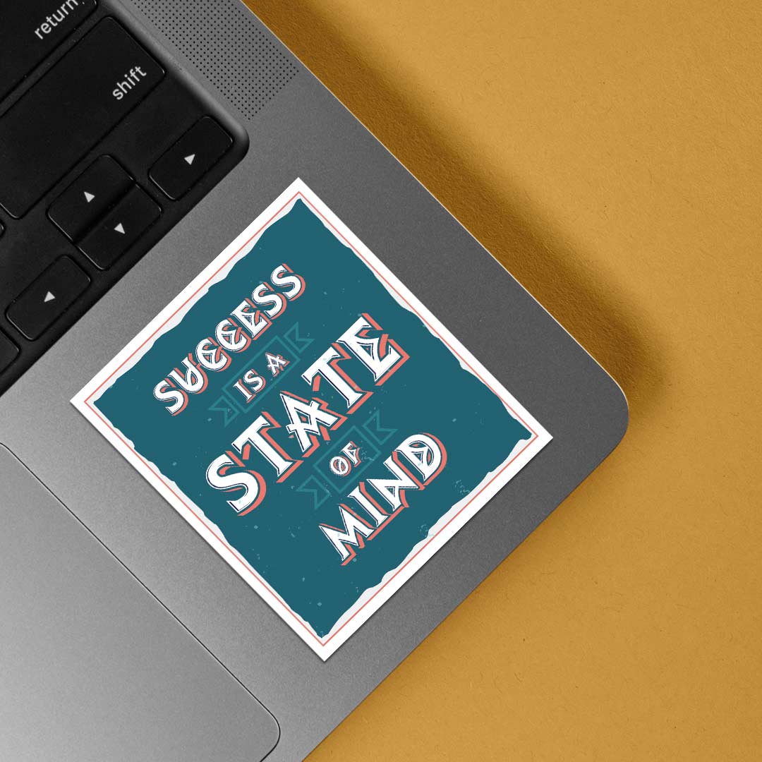 Success is a state of mind 2 Motivational Stickers
