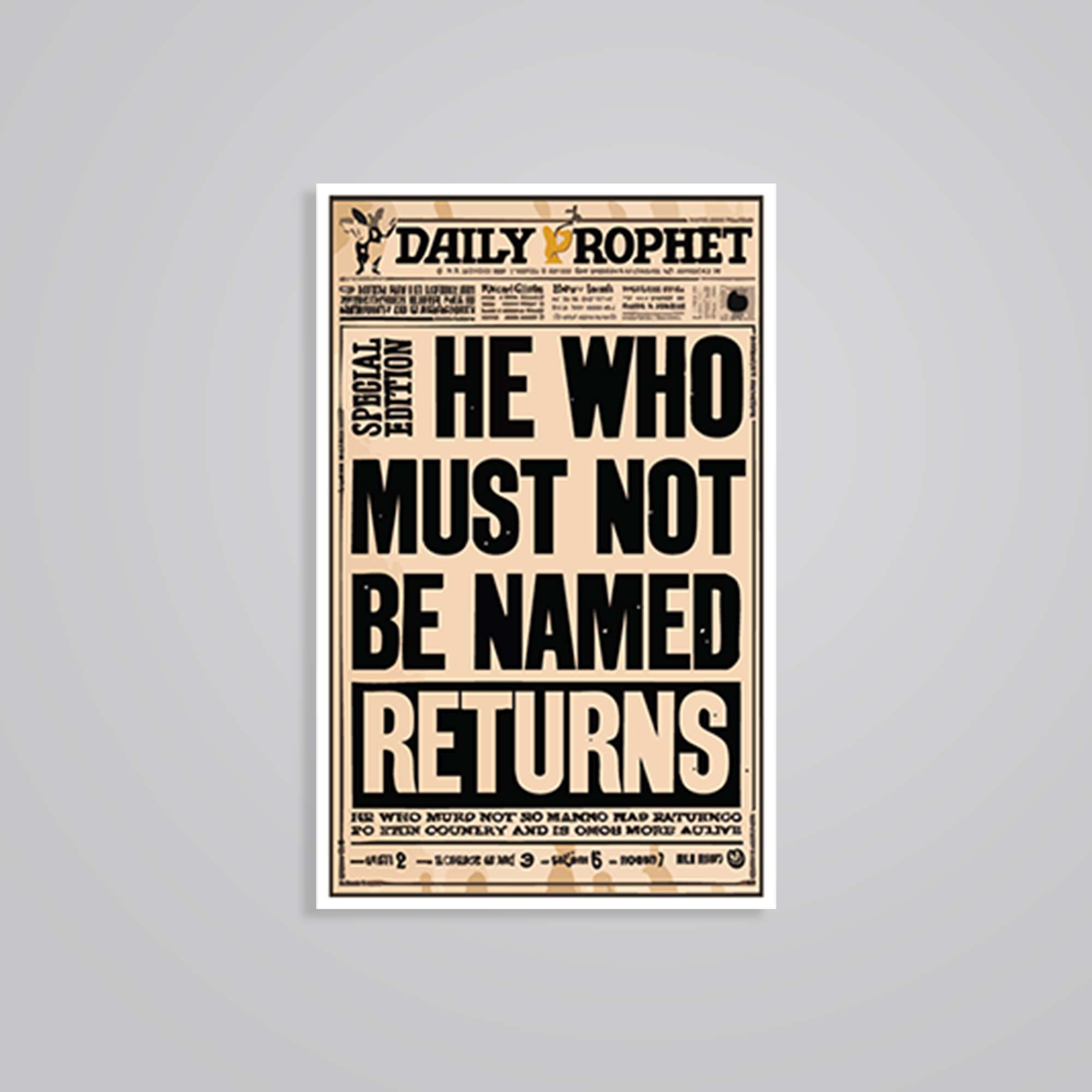 He who must not be named returns Movies Stickers