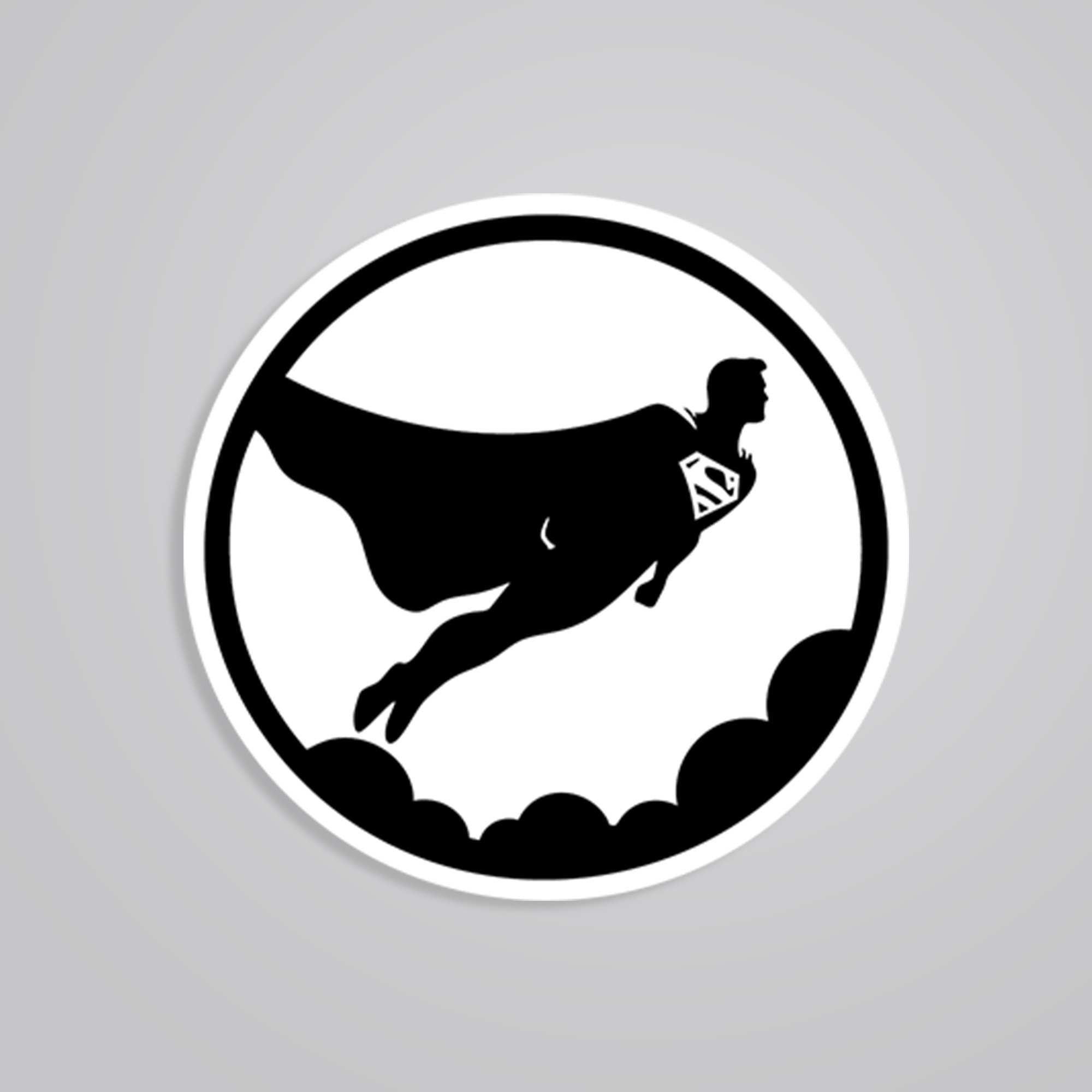 Superman Black silhouette Movies Stickers