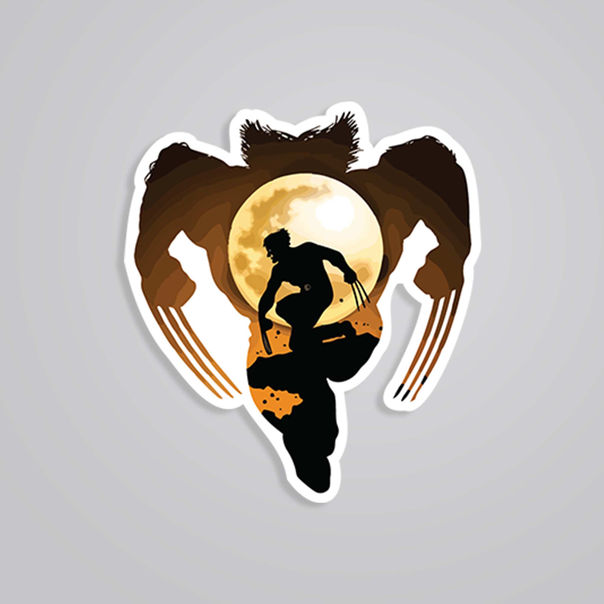 Wolverine Silhouette Movies Stickers