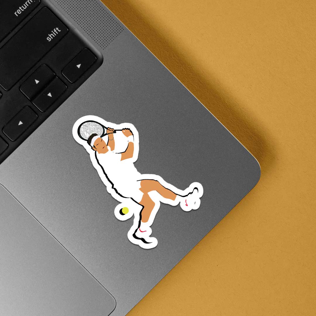 Tennis Backhand Shot Sports Stickers