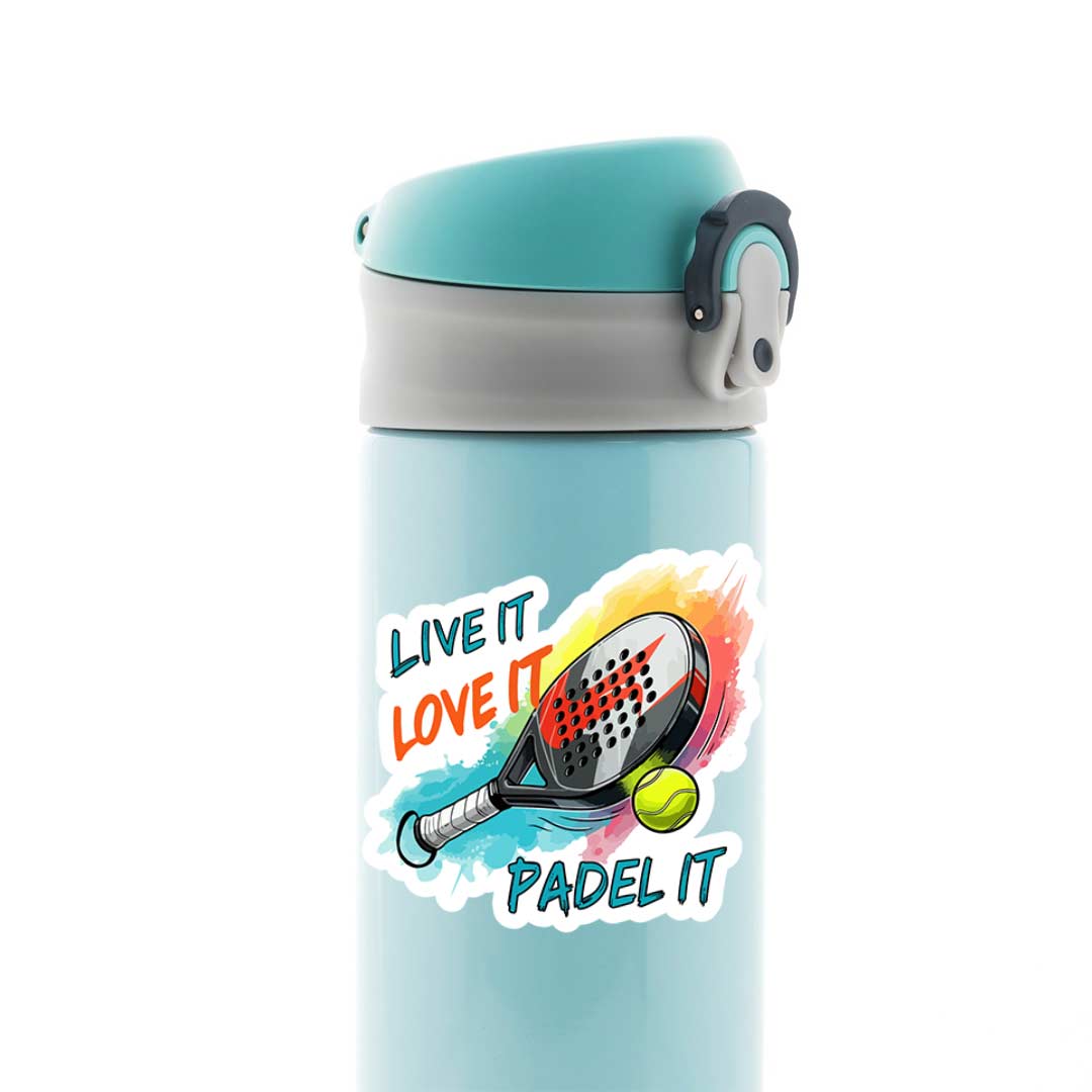 3D Live It Love It Padel It Sports Stickers
