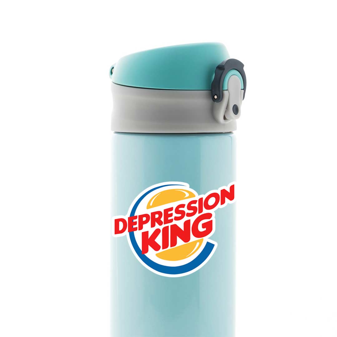 Depression King Witty Stickers