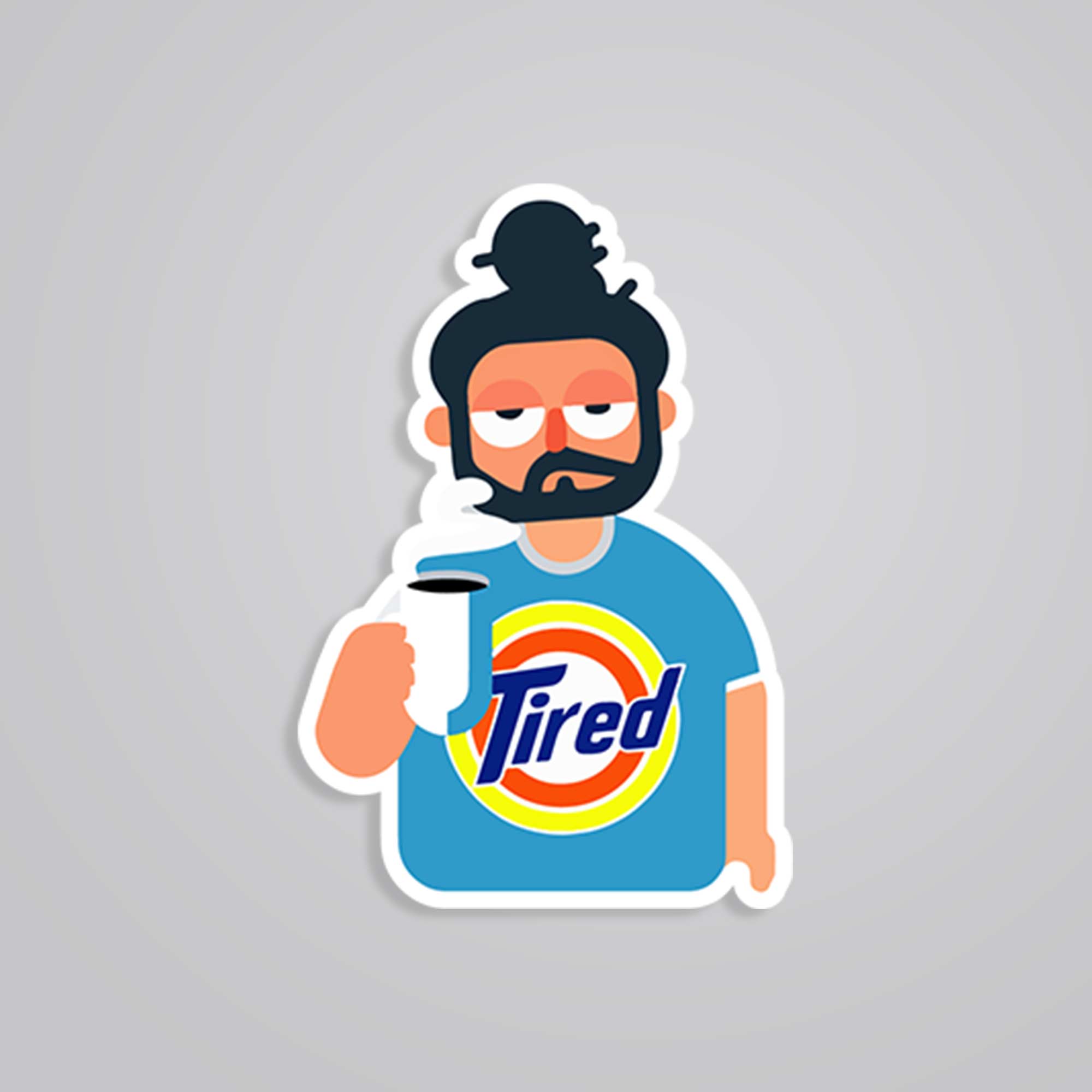 Fomo Store Stickers Witty Tired