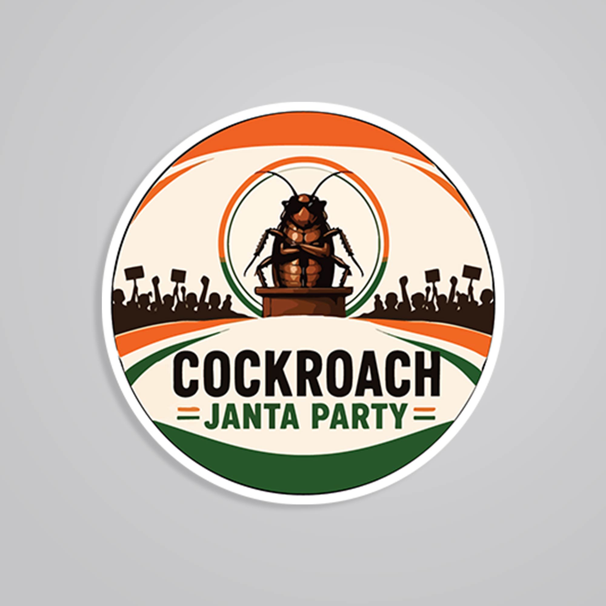 Cockroach Janta Party Witty Stickers
