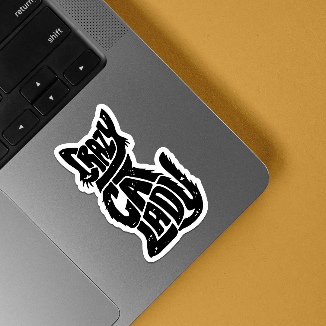 Crazy Cat Lady Witty Stickers