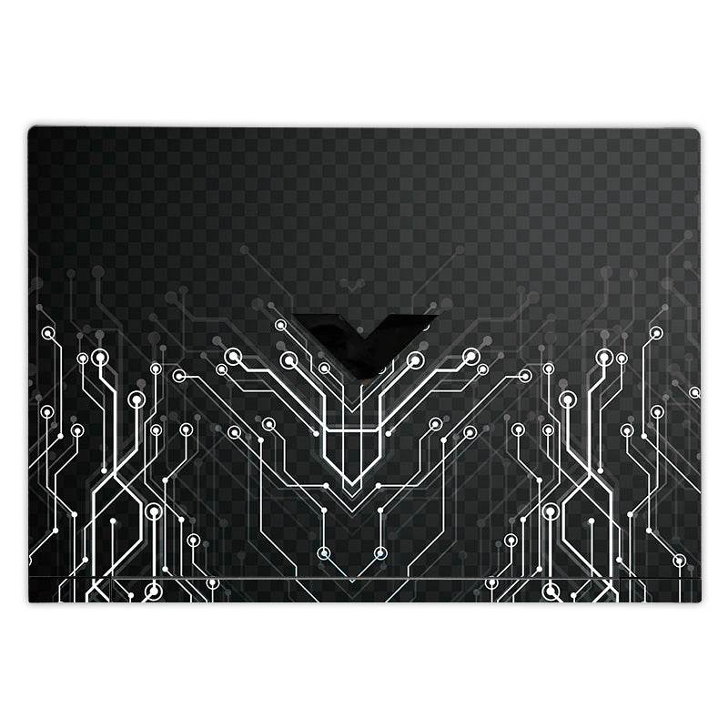 Black Digital Circuit HP Victus Laptop Skin