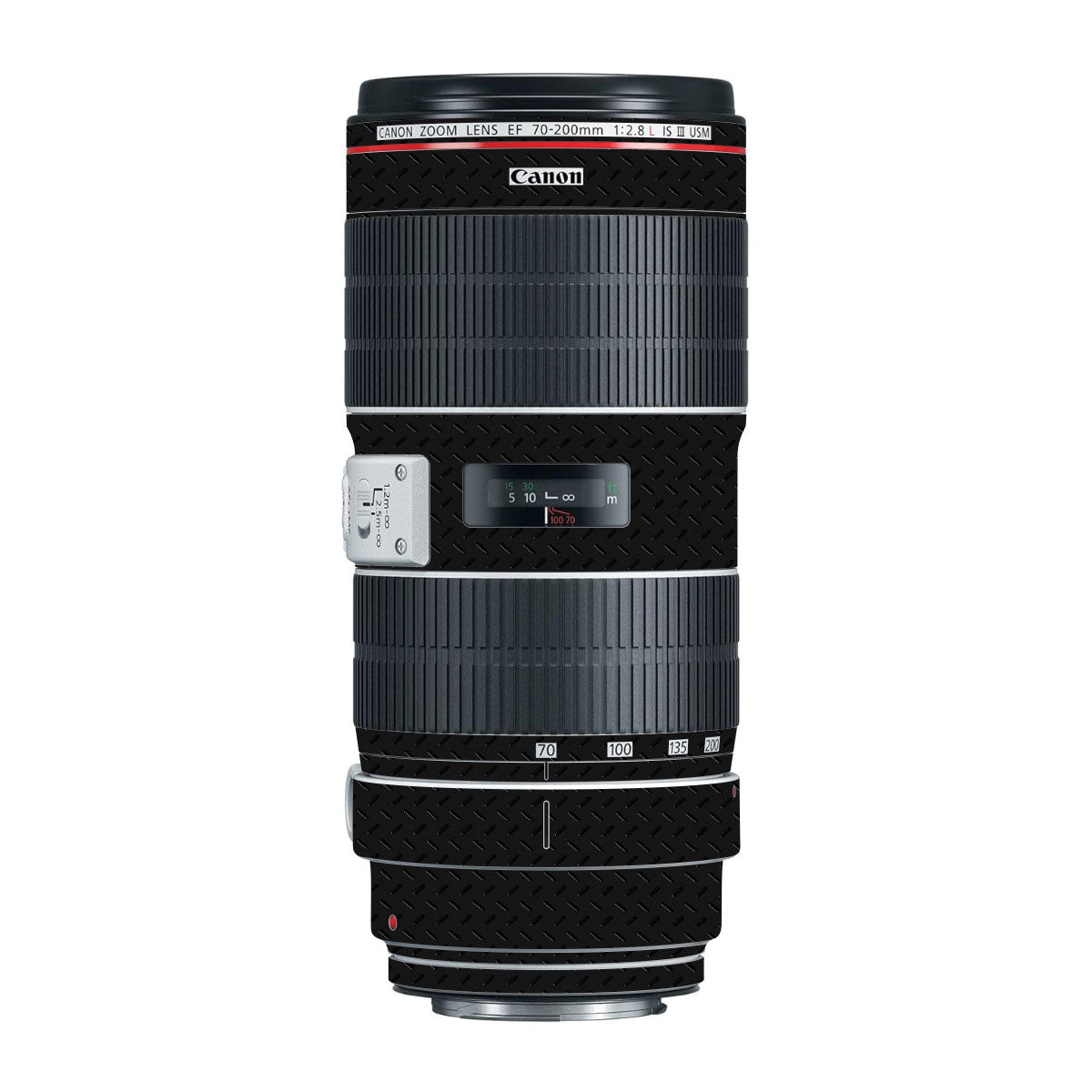 Textured Black Iron Plate Canon EF 70-200mm F/2.8L IS III USM Camera Lens Skin