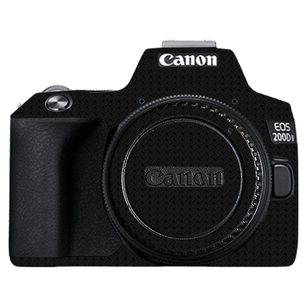 Textured Black Iron Plate Canon EOS 200D II Camera Skin