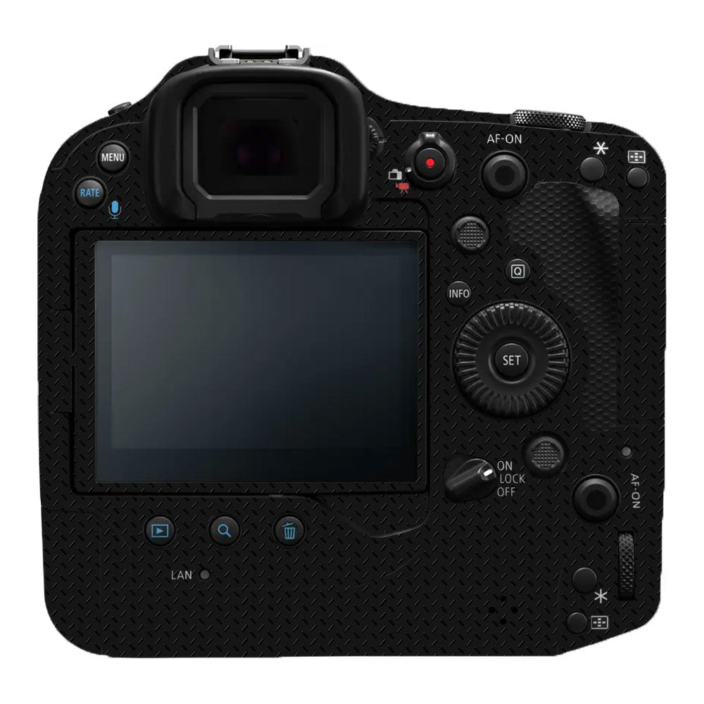 Textured Black Iron Plate Canon EOS R10 Camera Skin