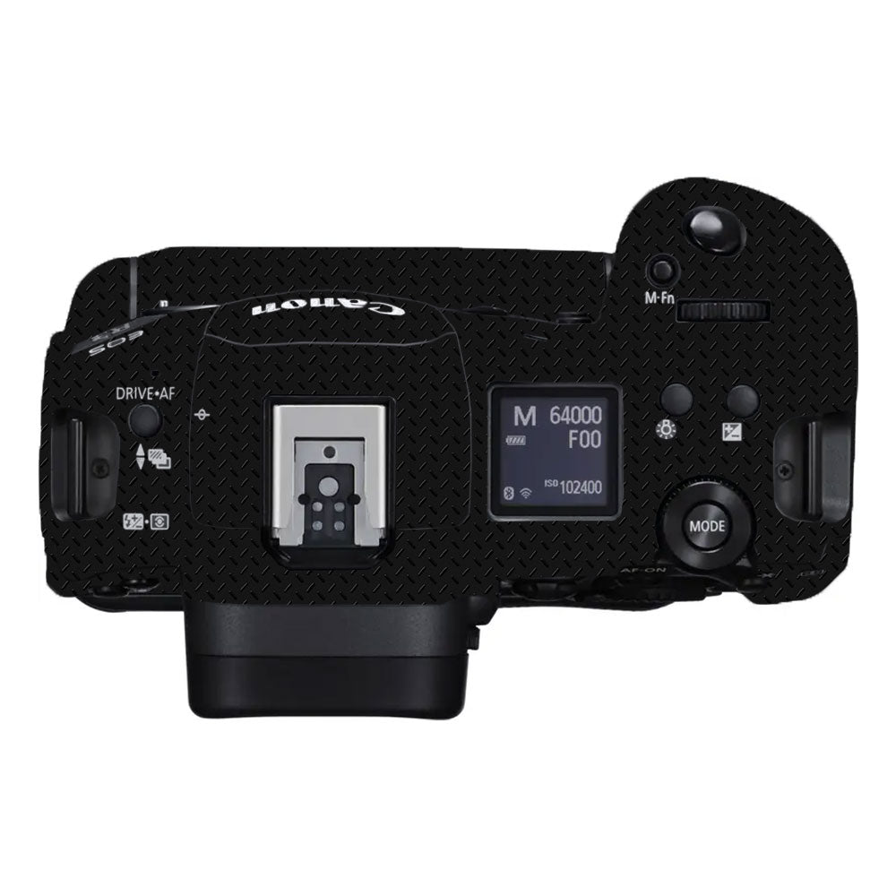 Textured Black Iron Plate Canon EOS R3 Camera Skin