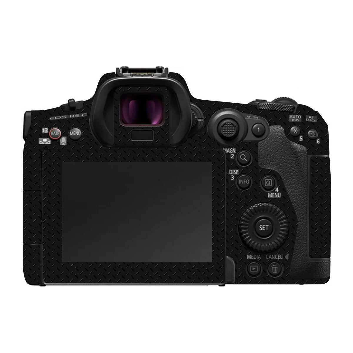 Textured Black Iron Plate Canon EOS R3 Camera Skin