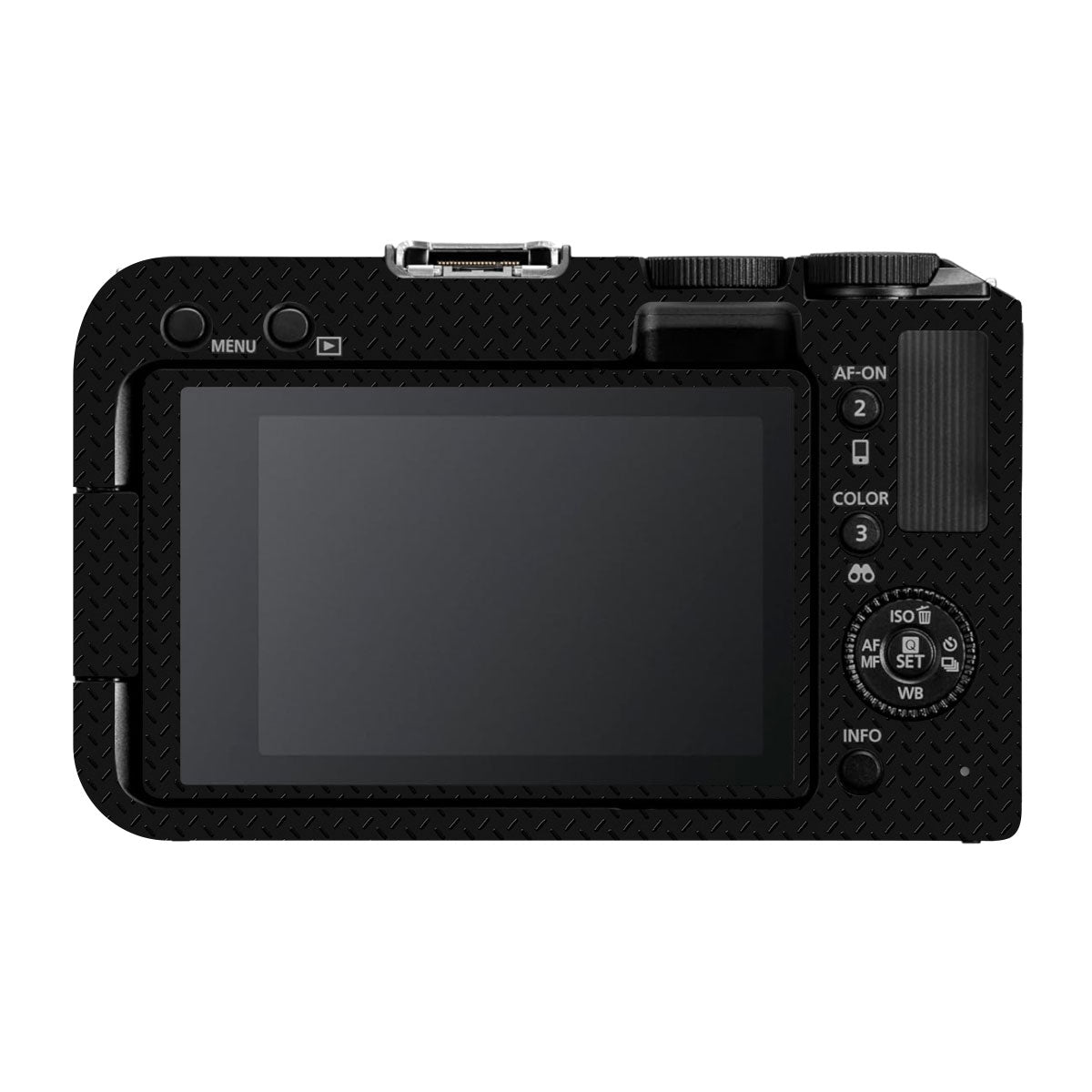 Textured Black Iron Plate Canon EOS R5 Camera Skin