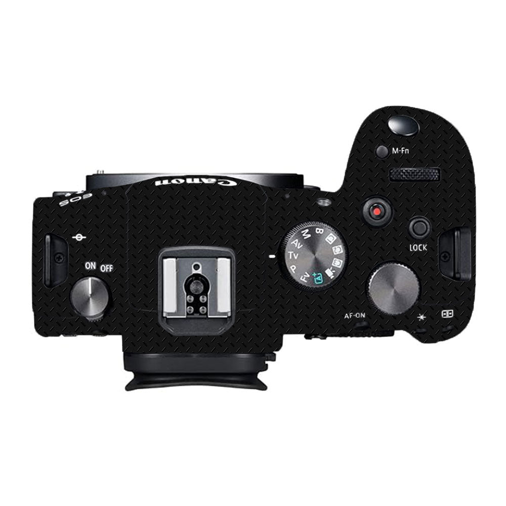 Textured Black Iron Plate Canon EOS R50V Camera Skin