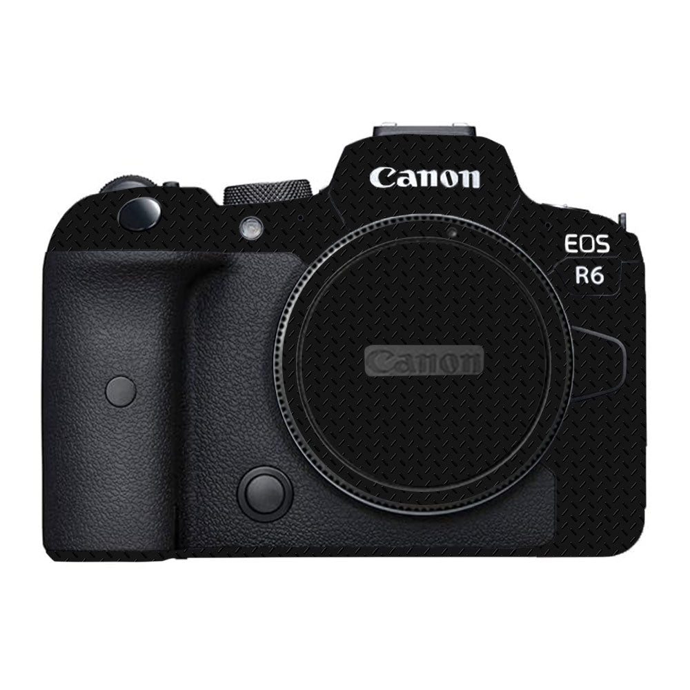 Textured Black Iron Plate Canon EOS R6 Mark I Camera Skin
