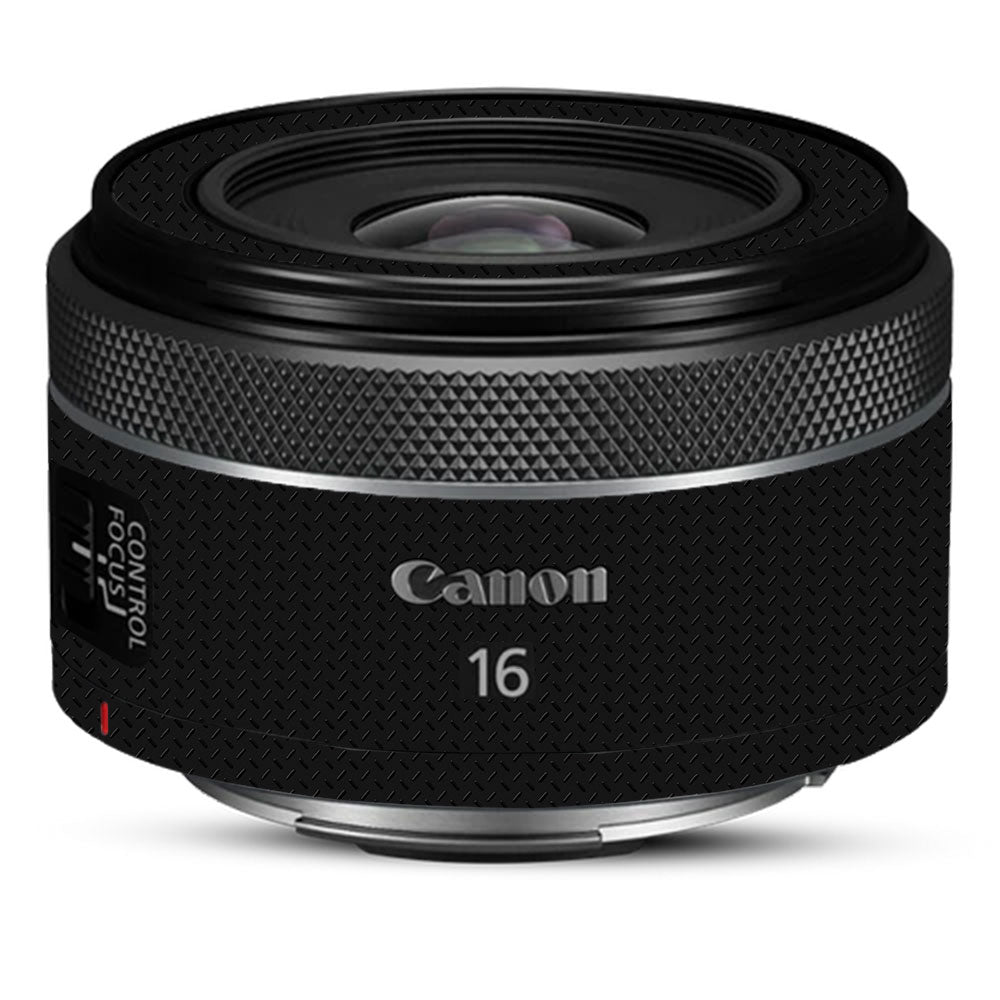 Textured Black Iron Plate Canon RF 16mm f/2.8 STM Camera Lens Skin