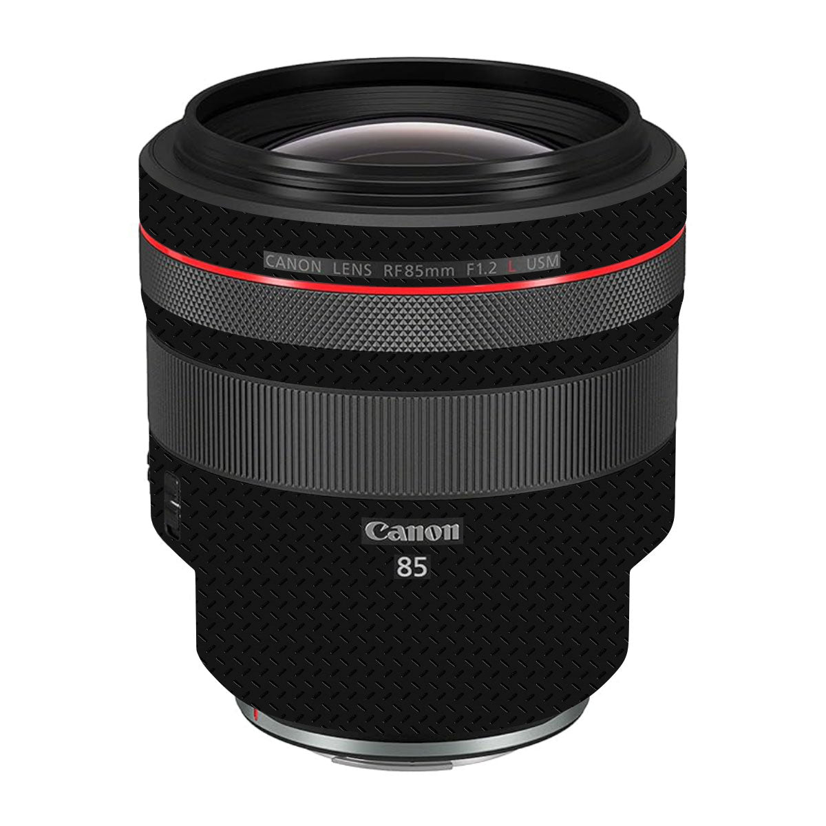 Textured Black Iron Plate Canon RF 85mm F/1.2L USM Camera Lens Skin