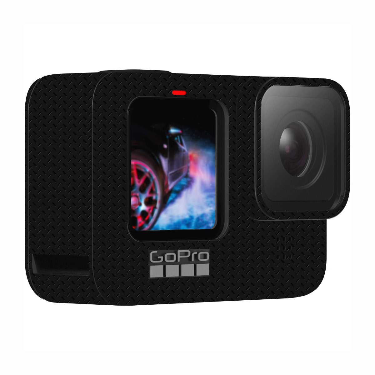 Textured Black Iron Plate GoPro Hero 10 Camera Skin