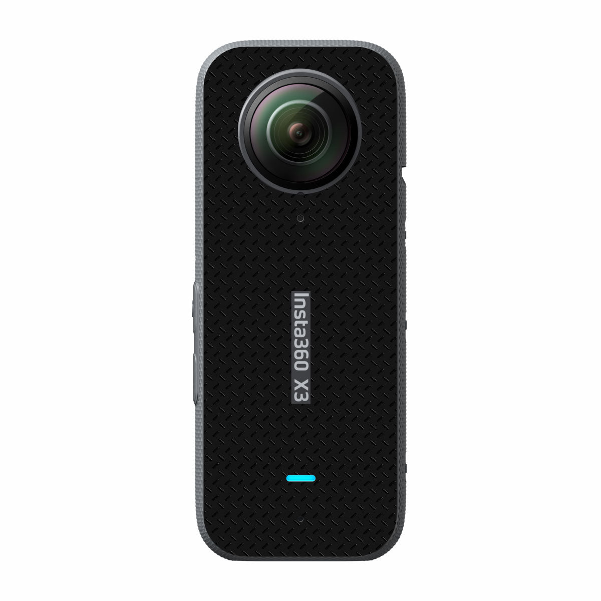 Textured Black Iron Plate Insta360 X3 Camera Skin