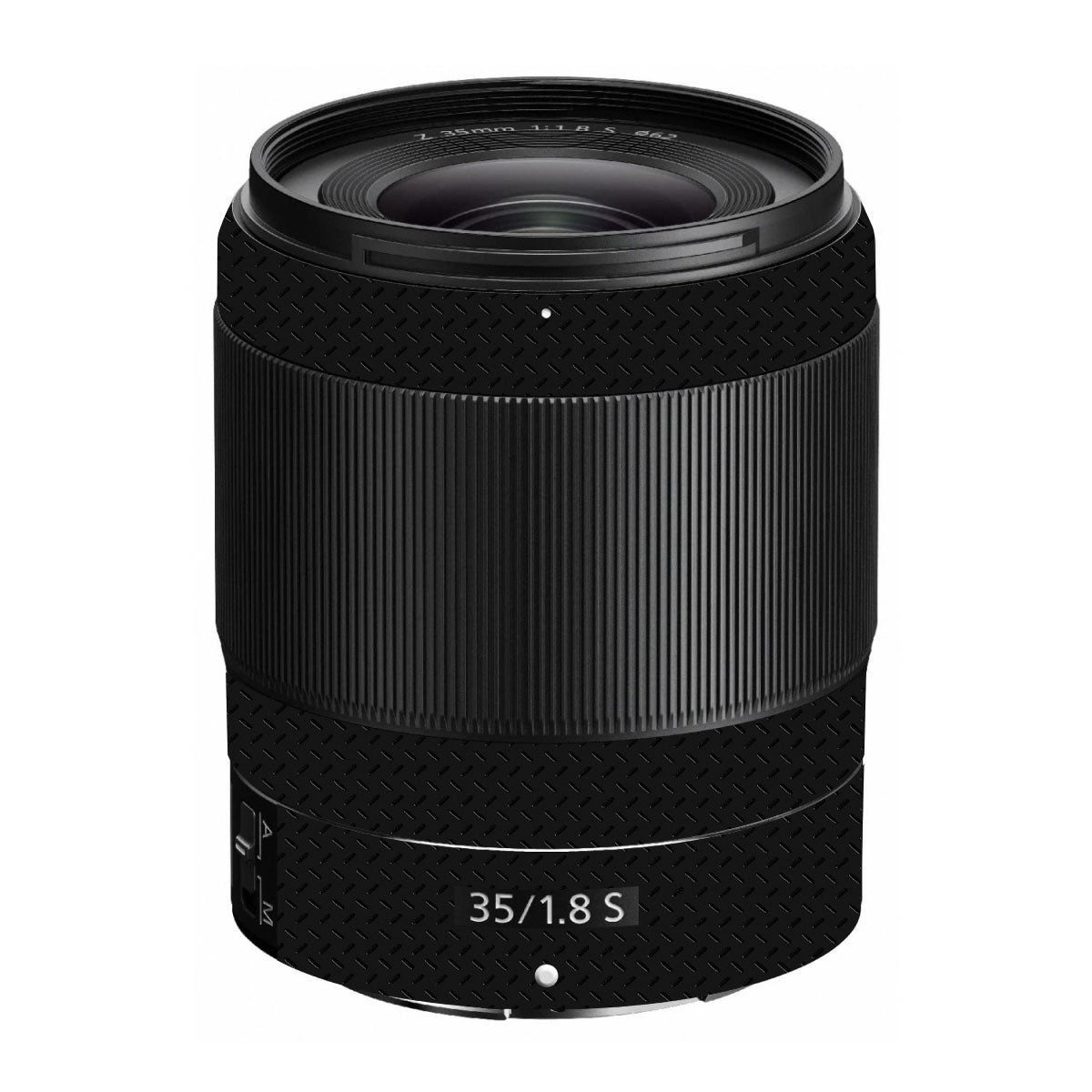 Textured Black Iron Plate Nikon Nikkor Z 35mm F/1.8 S Camera Lens Skin
