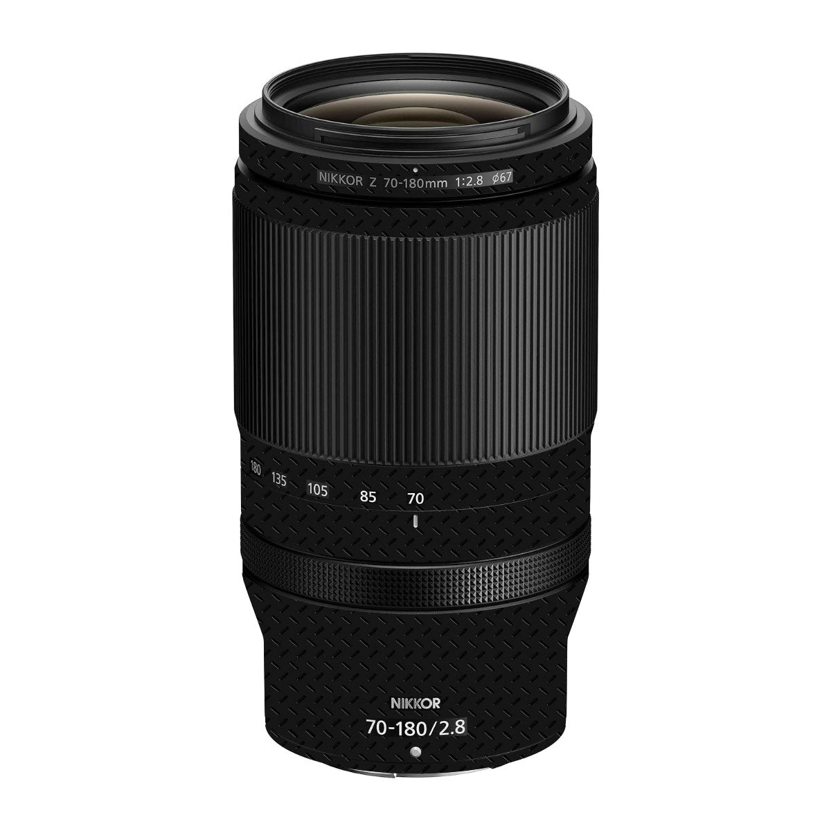 Textured Black Iron Plate Nikon Nikkor Z 70-180mm F/2.8 Camera Lens Skin
