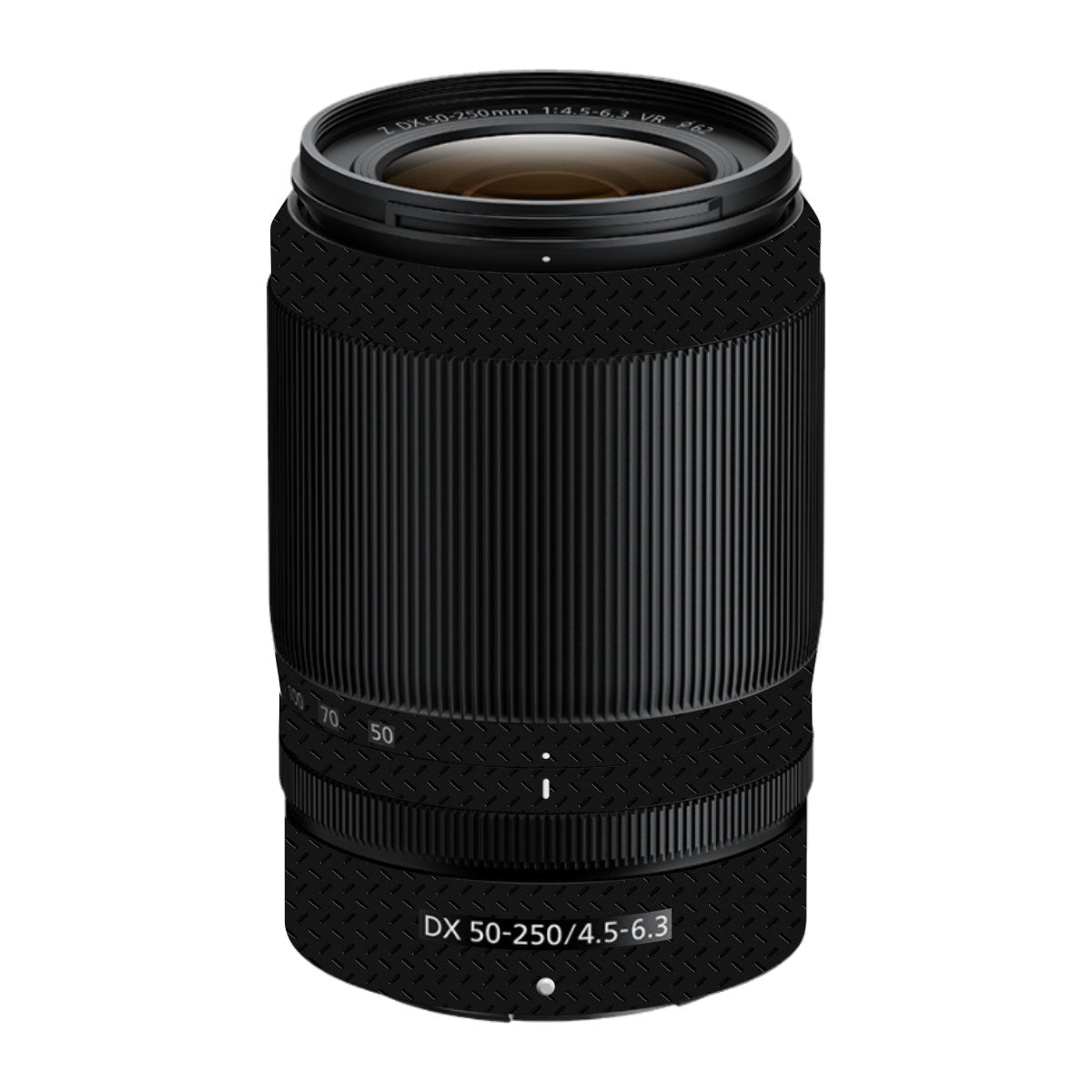 Textured Black Iron Plate Nikon Nikkor Z DX 16-50mm F/3.5-6.3 VR Camera Lens Skin