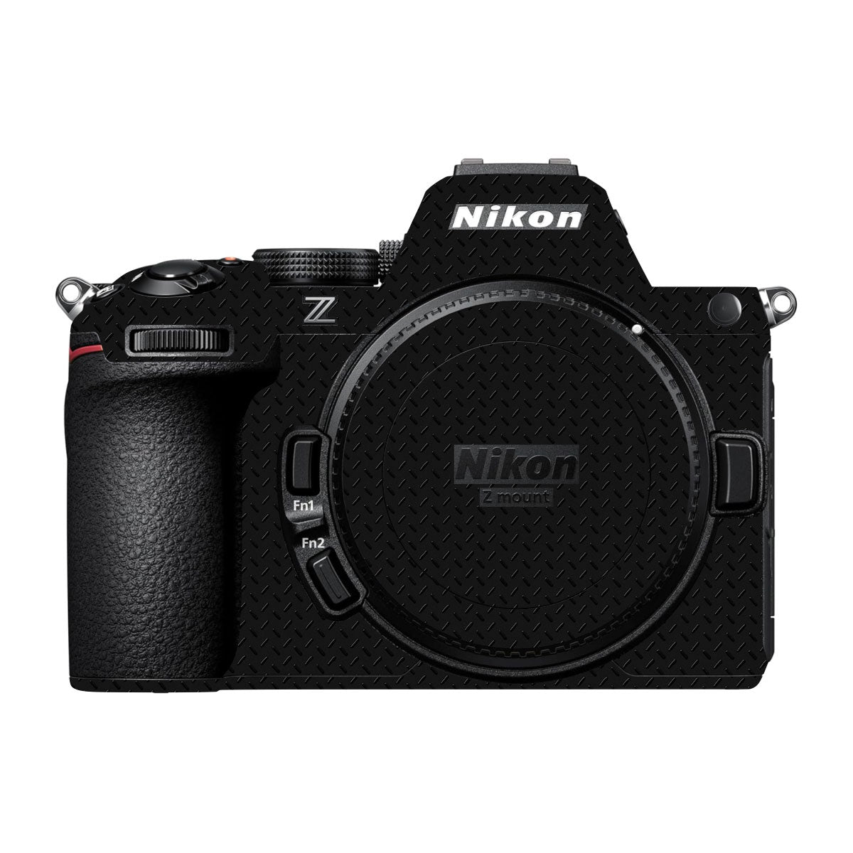 Textured Black Iron Plate Nikon Z5 II Camera Skin
