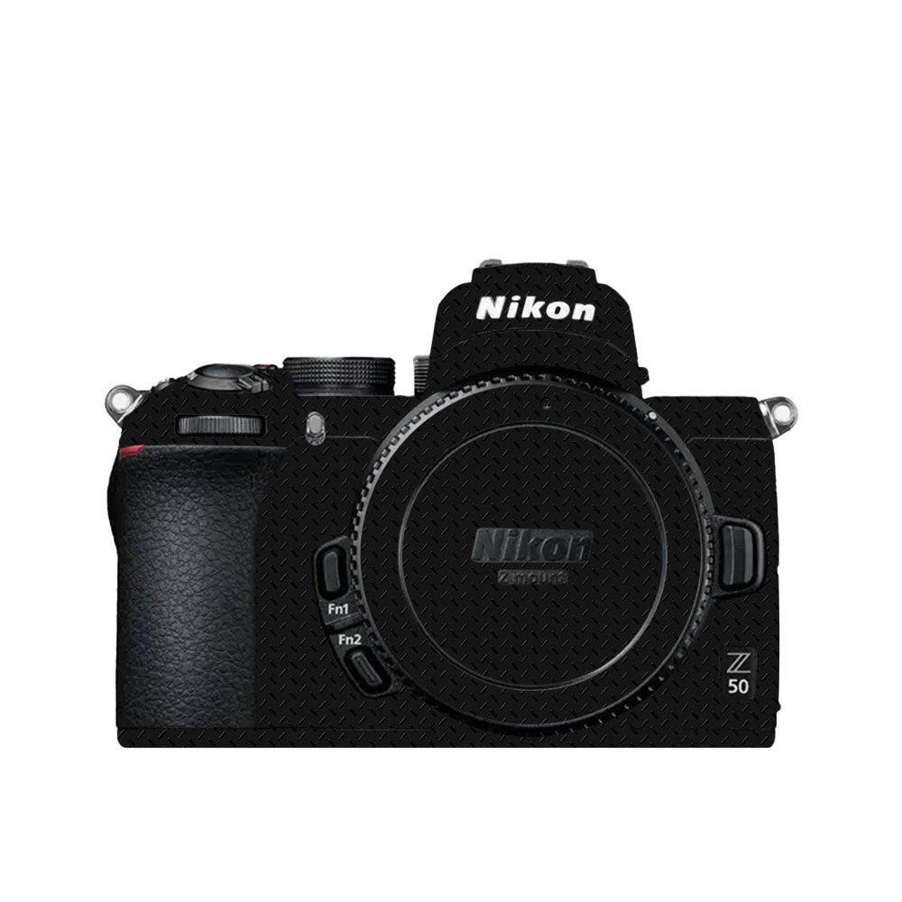 Textured Black Iron Plate Nikon Z50 II Camera Skin