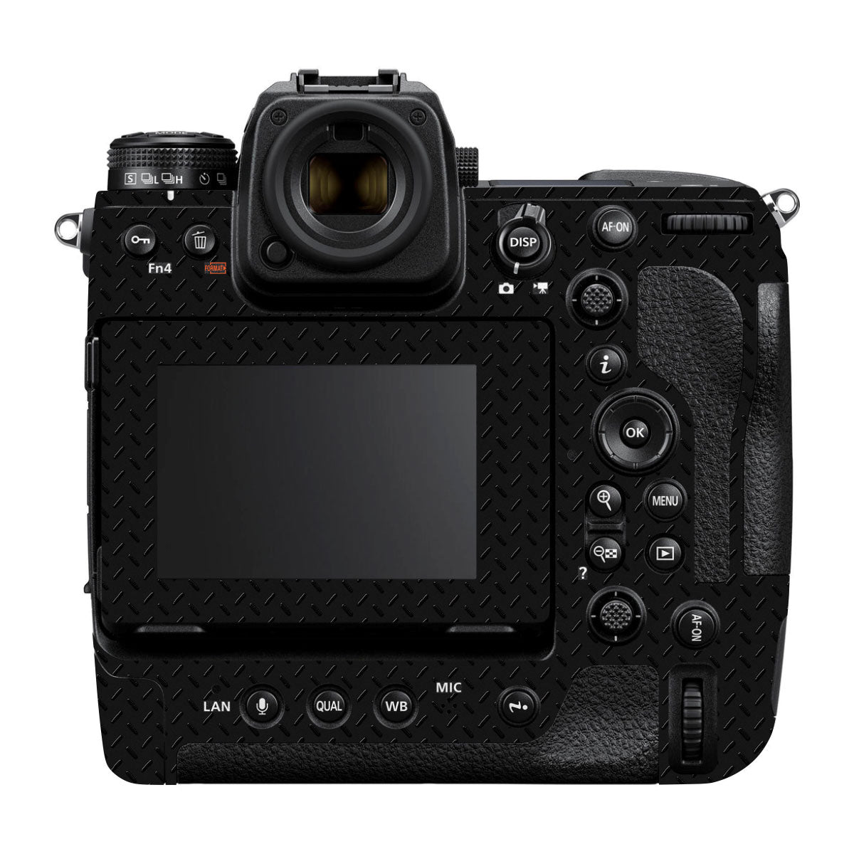 Textured Black Iron Plate Nikon Z9 Camera Skin