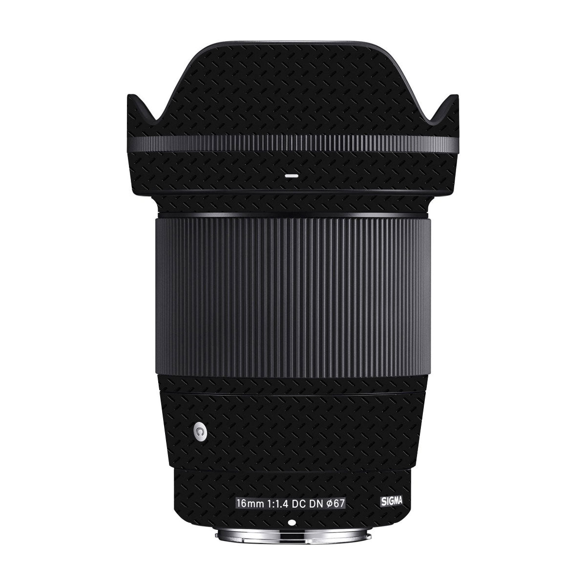 Textured Black Iron Plate Sigma 16mm F/1.4 DC DN Camera Lens Skin