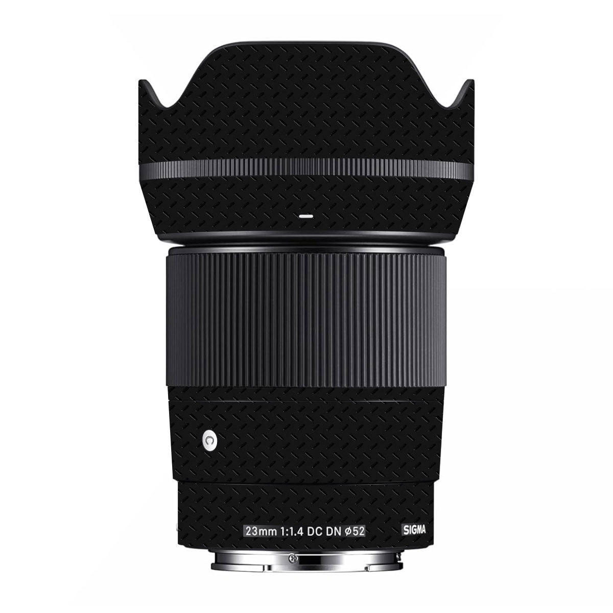 Textured Black Iron Plate Sigma 23mm F/1.4 DC DN Camera Lens Skin