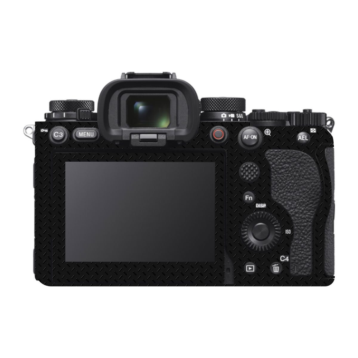 Textured Black Iron Plate Sony A1 Camera Skin
