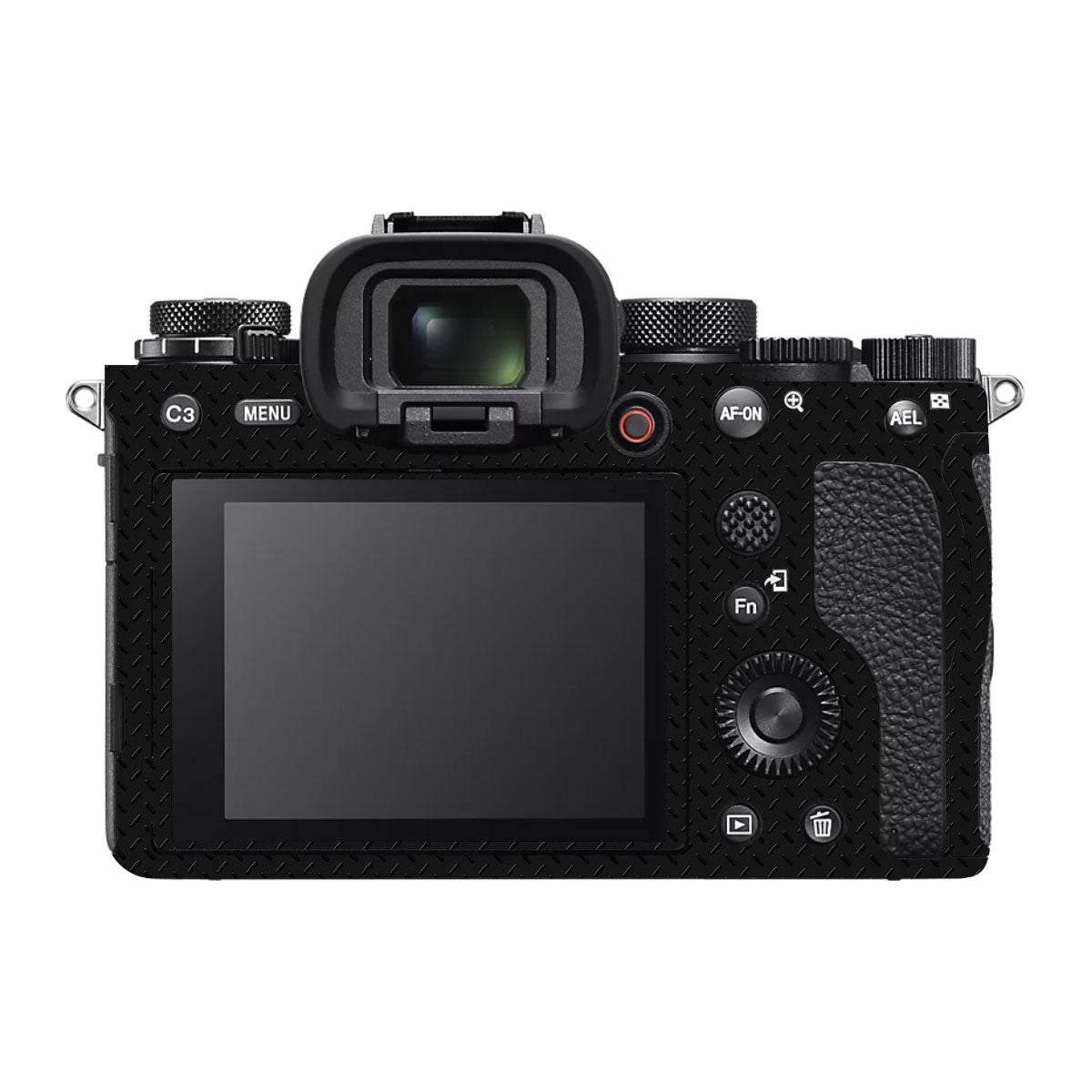 Textured Black Iron Plate Sony A1 Mark II Camera Skin