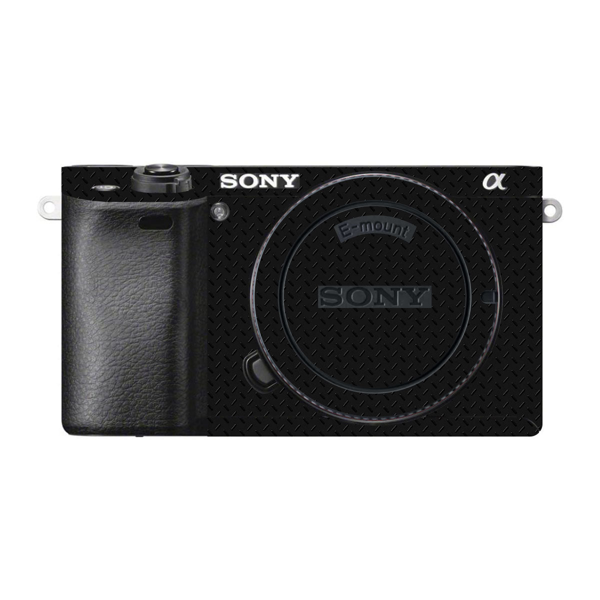 Textured Black Iron Plate Sony A6500 Camera Skins